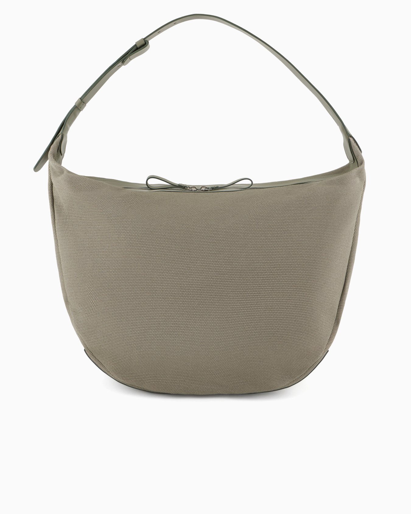 Grand sac à bandoulière demi-lune en toile Diapositive 2