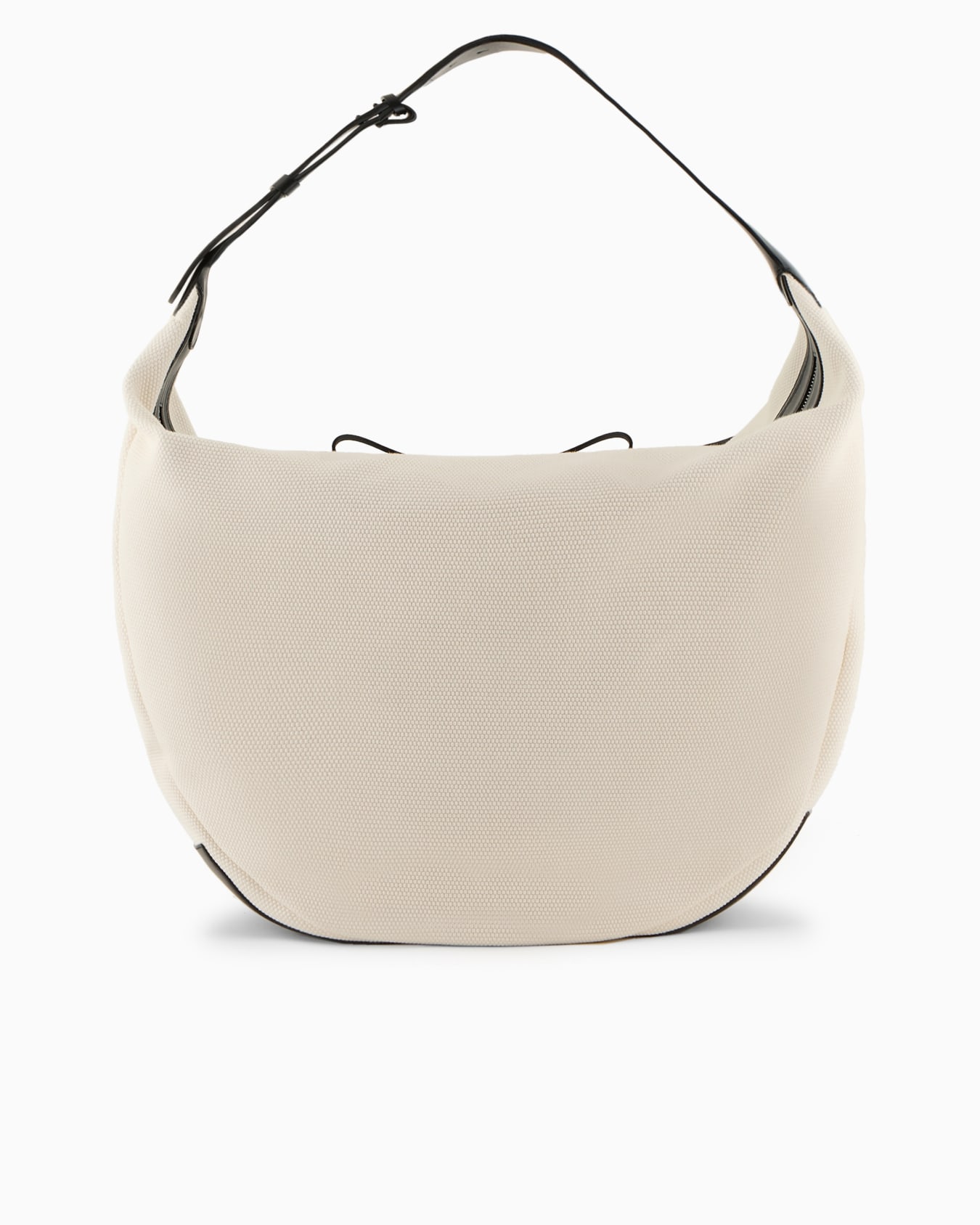 Grand sac à bandoulière demi-lune en toile Diapositive 2