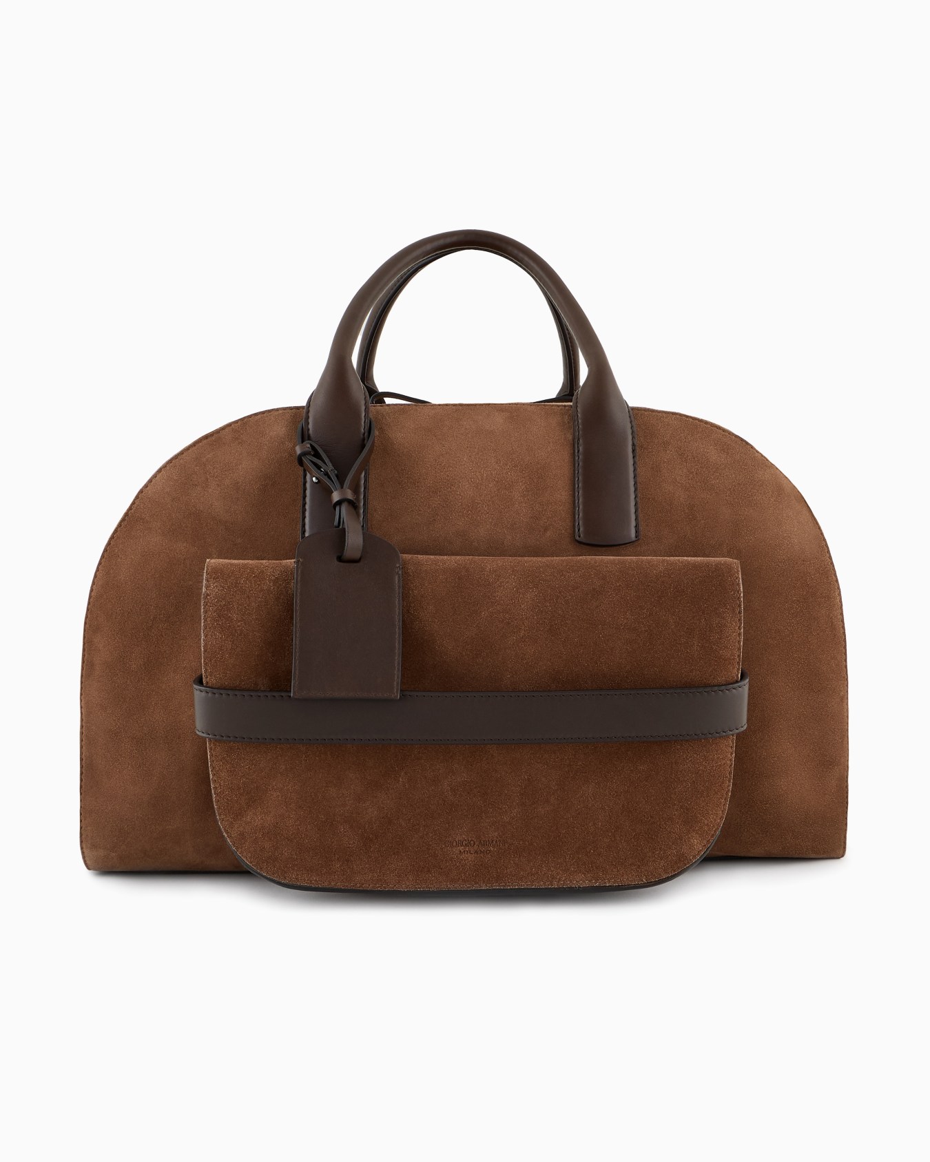 Suede and leather duffel bag Slide 0