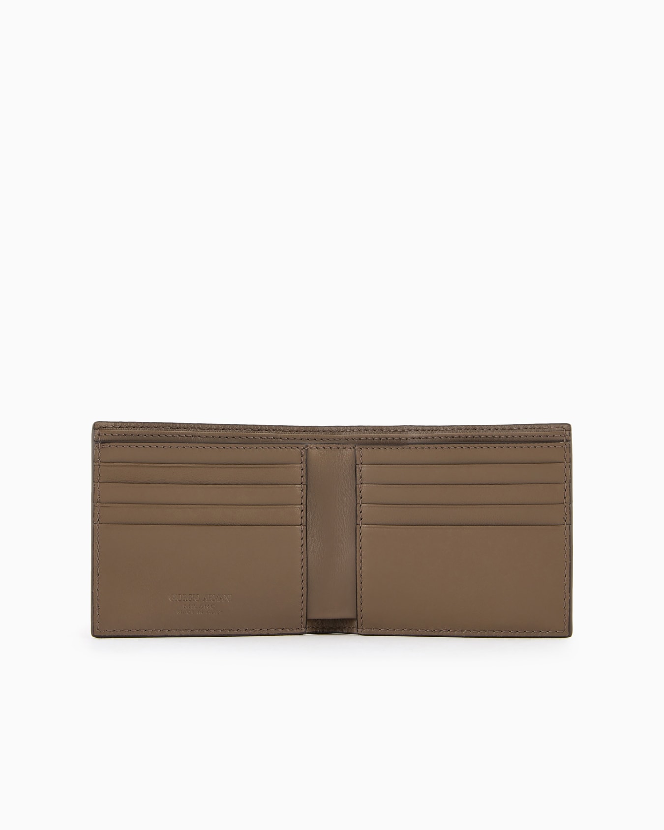 Nappa-leather bifold wallet with embroidered logo Slide 2