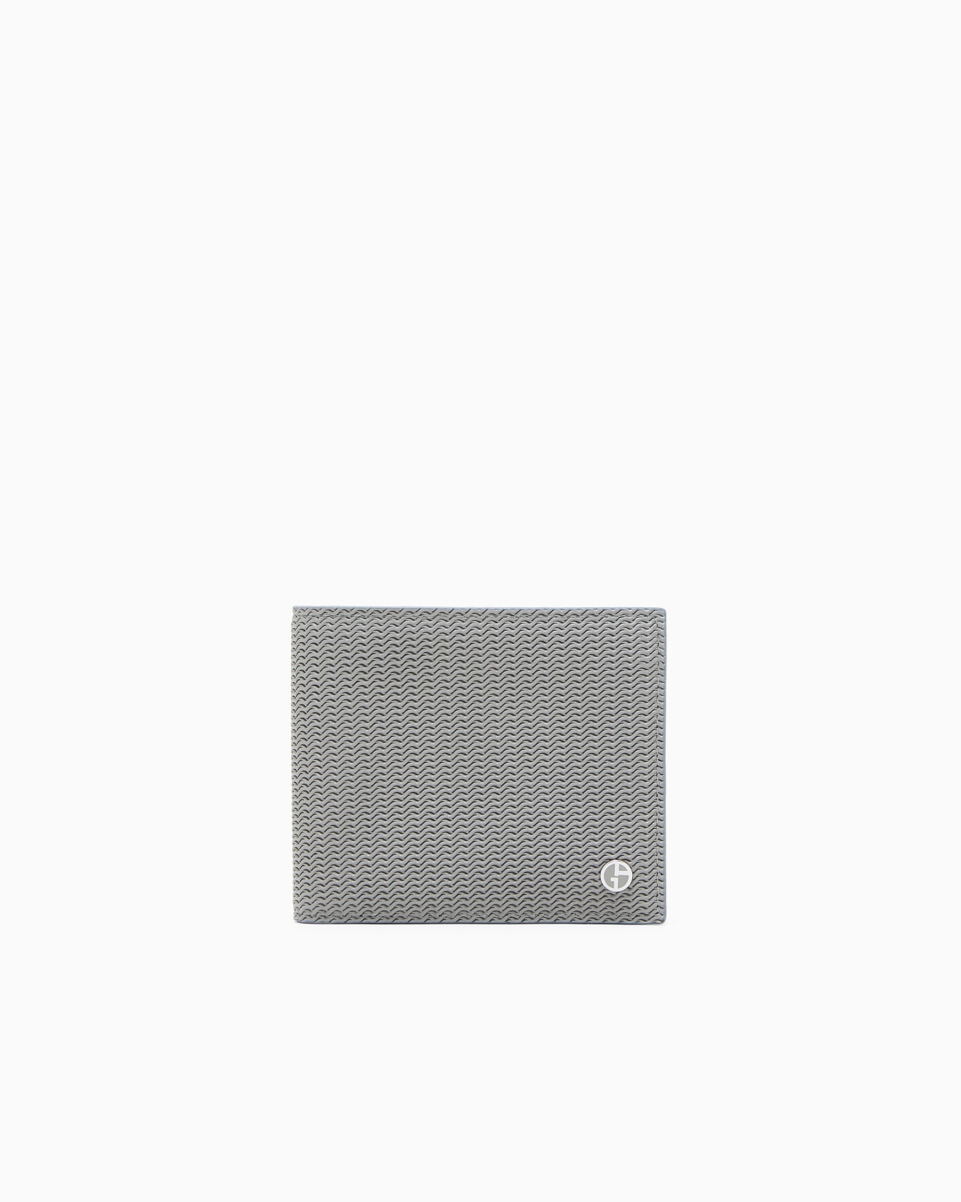 Bifold wallet in embossed leather Slide 0