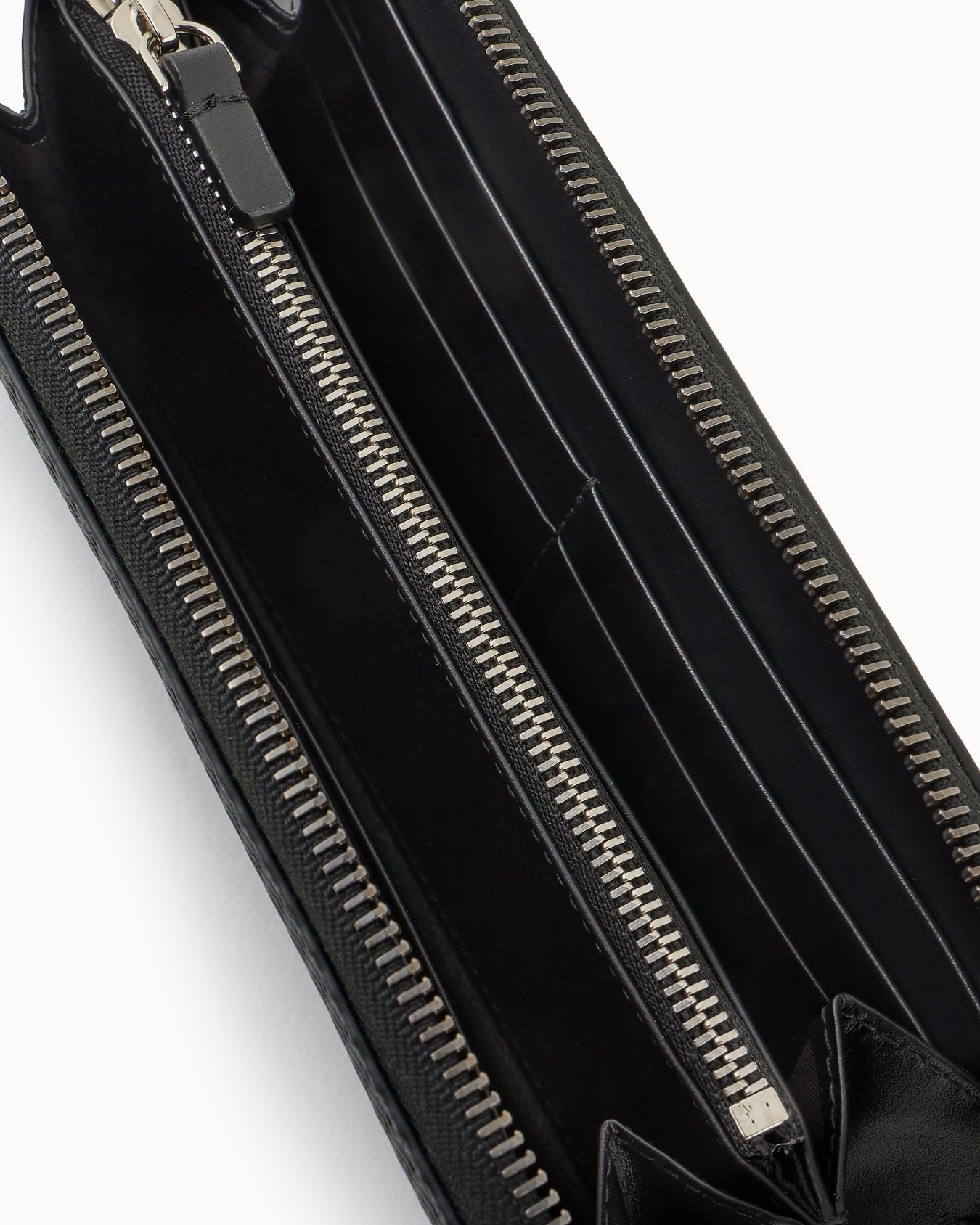 Nappa-leather wraparound zip wallet with embroidered logo Slide 2