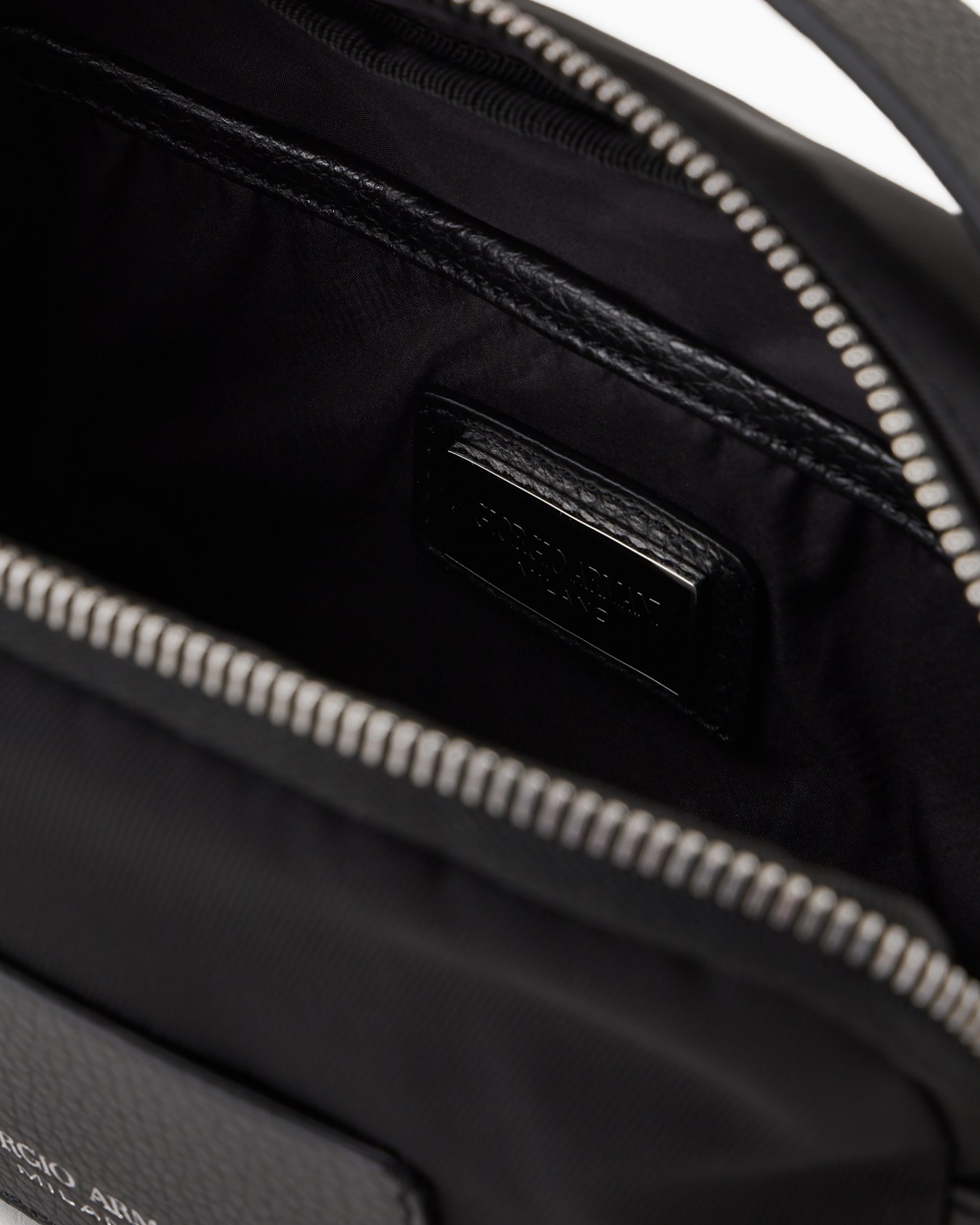 Mini sac porté croisé en nylon et cuir ASV Diapositive 3