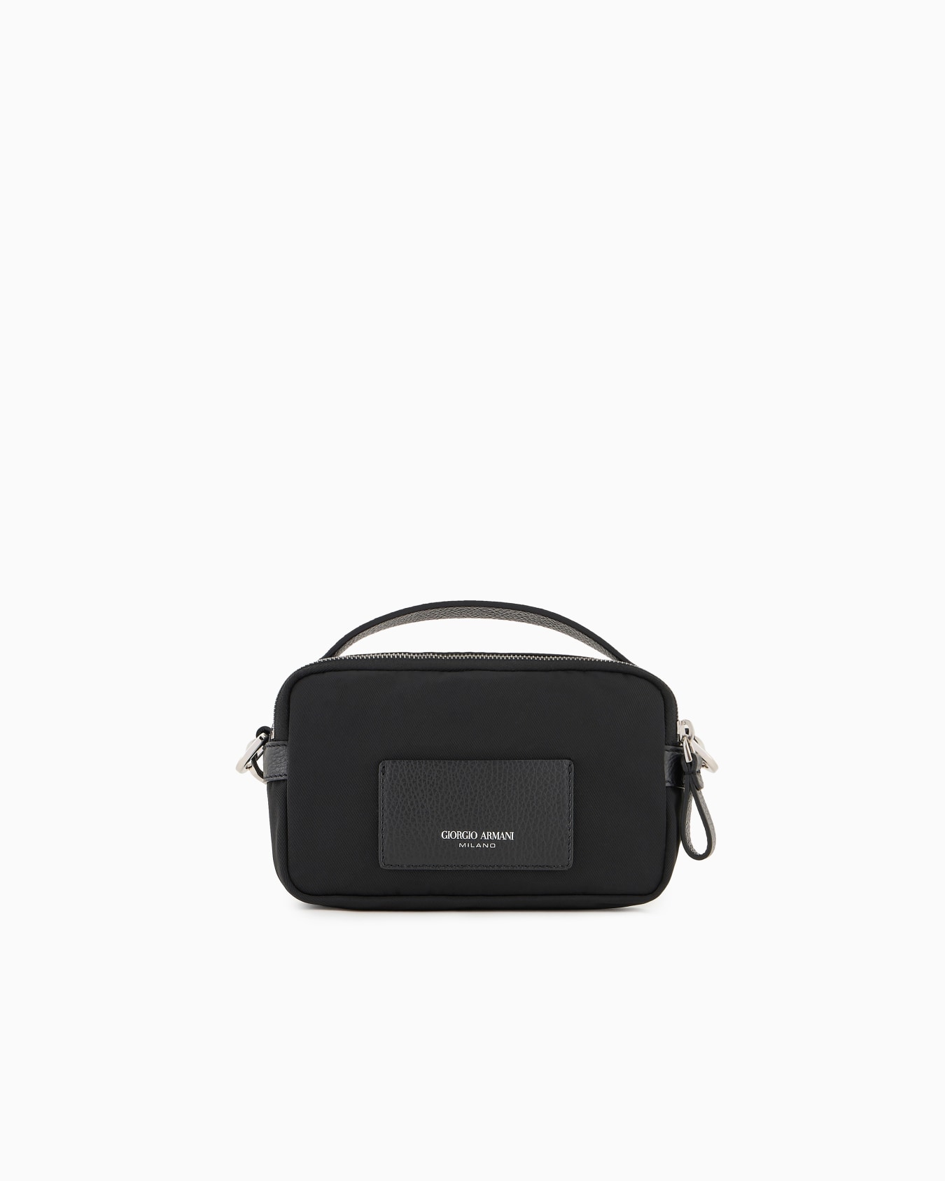Mini sac porté croisé en nylon et cuir ASV Diapositive 0