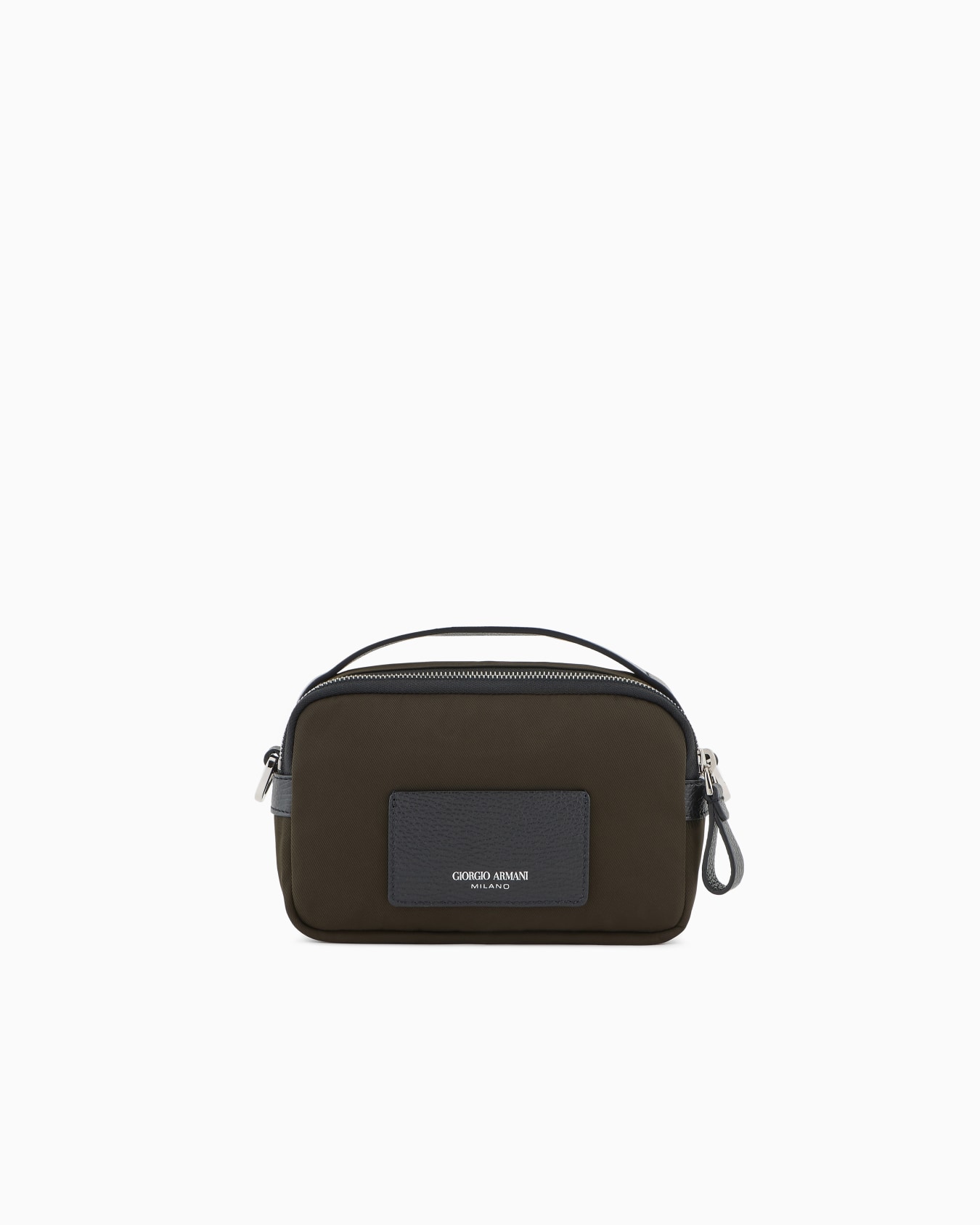 Mini sac porté croisé en nylon et cuir ASV Diapositive 0