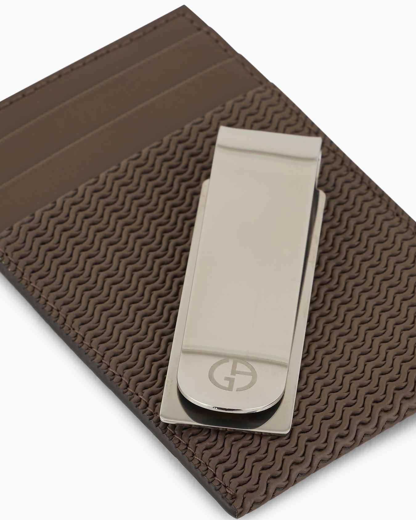 Card holder in embossed leather Slide 2