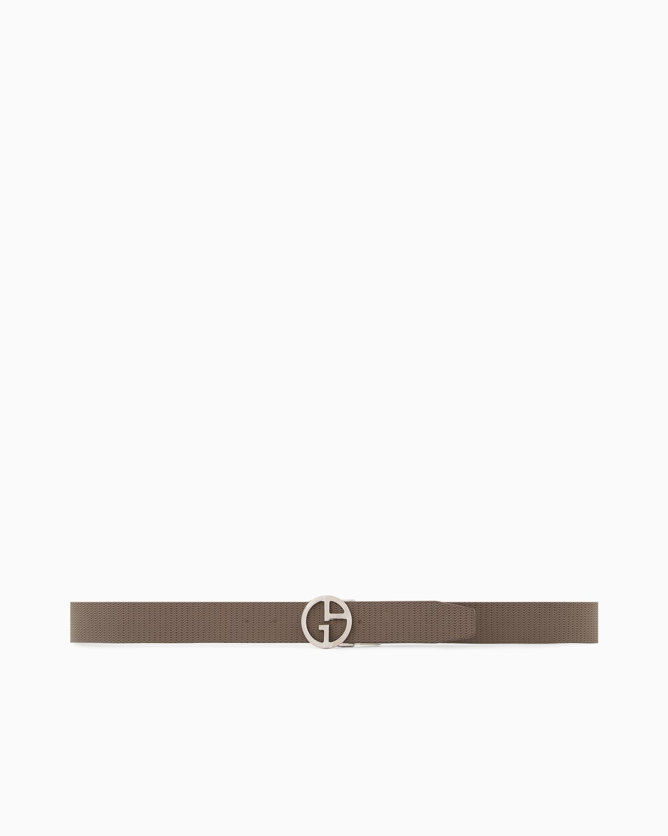 Printed leather belt with logo Slide 2