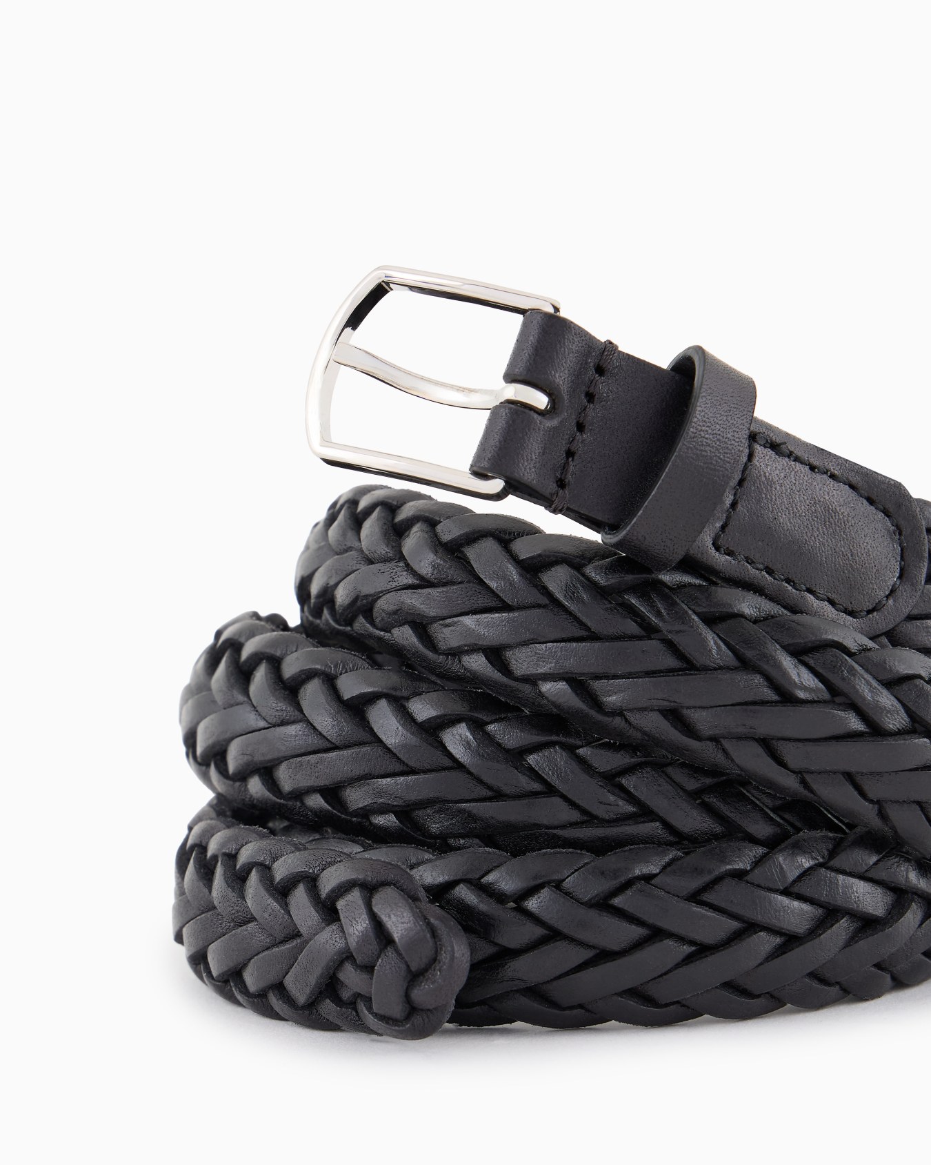 Woven leather belt Slide 1