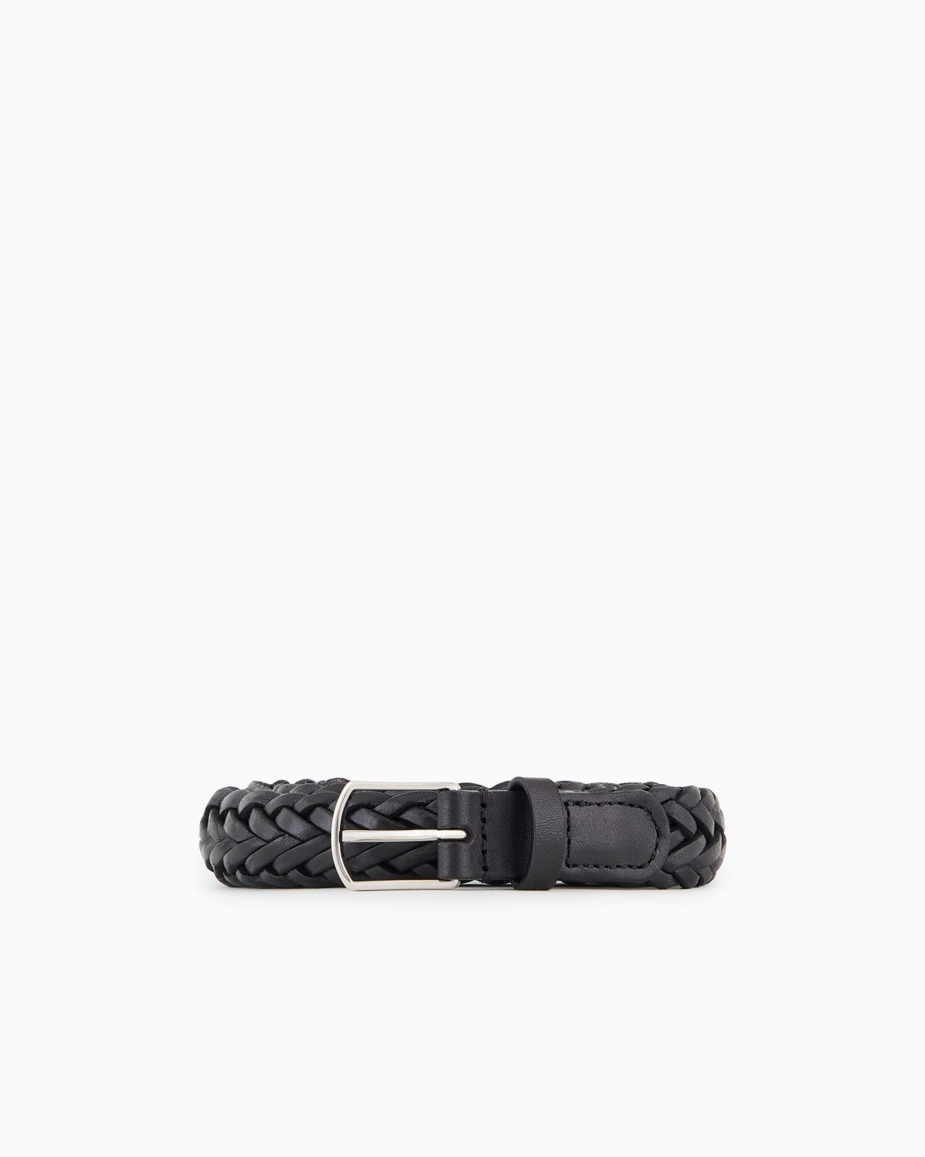 Woven leather belt Slide 0
