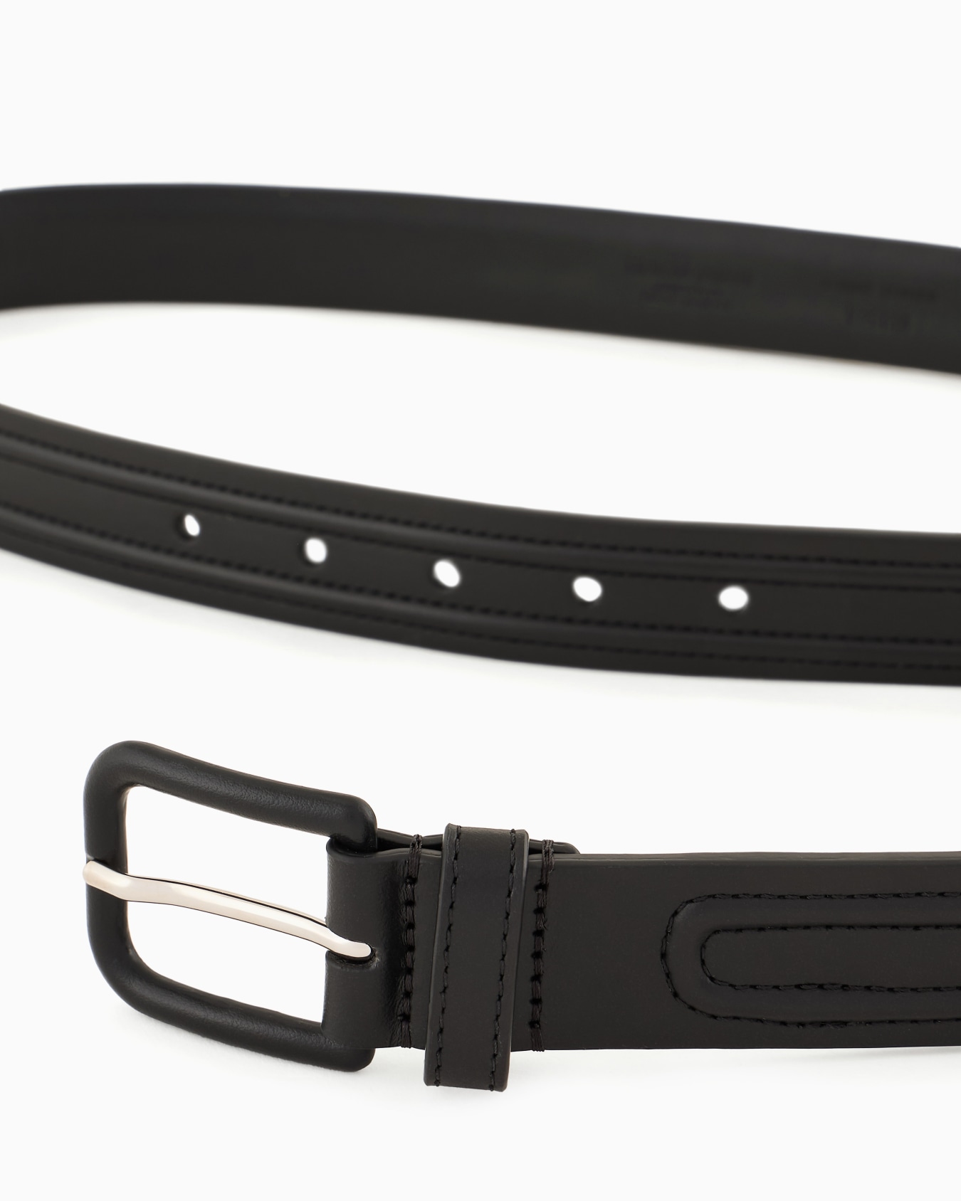 Leather belt with buckle Slide 1