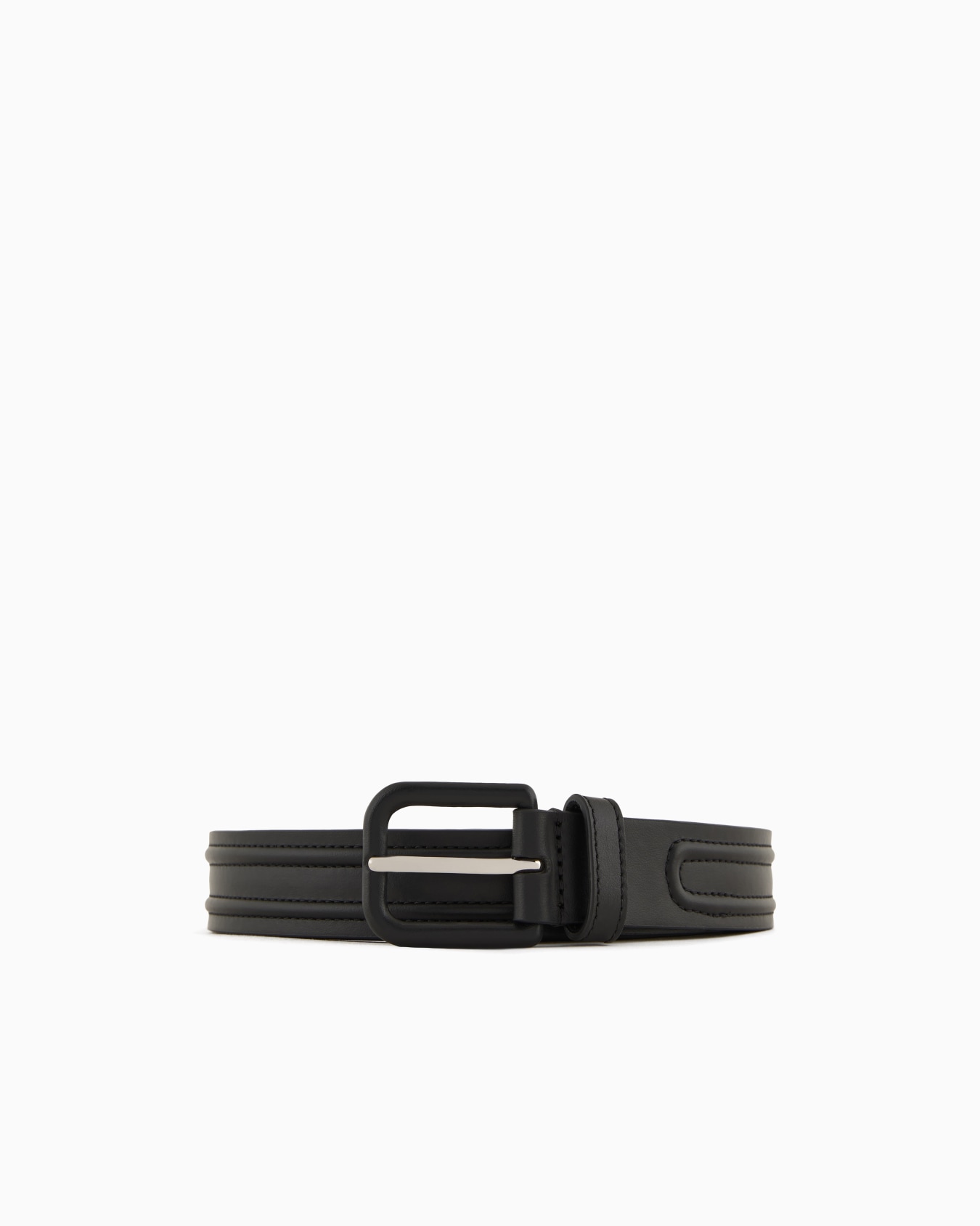 Leather belt with buckle Slide 0