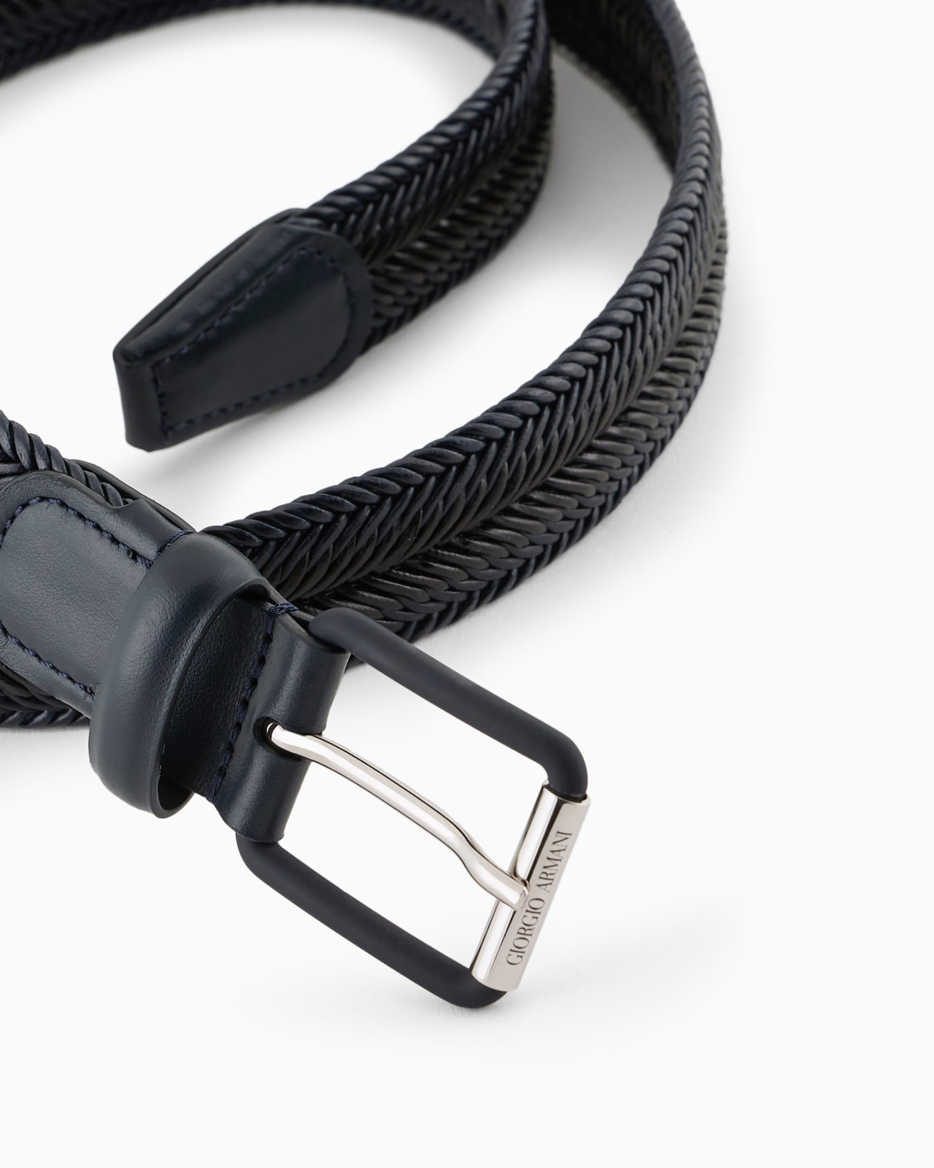 Woven leather belt Slide 1