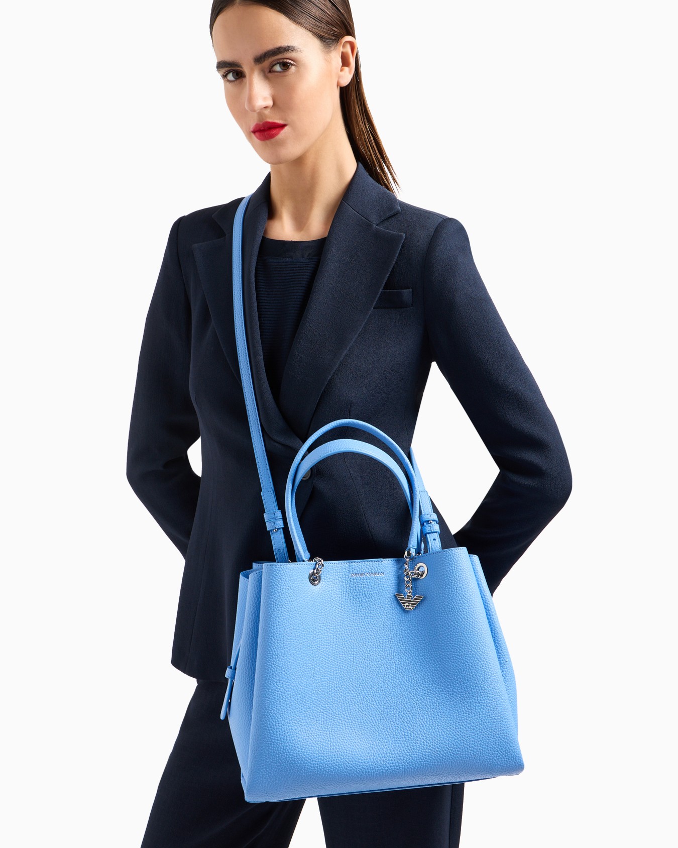 Palmellato leather-effect shopper bag with eagle charm Slide 6