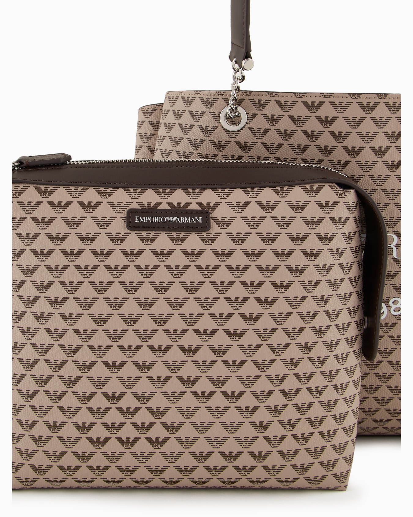 All-over eagle shopper bag with eagle charm Slide 5
