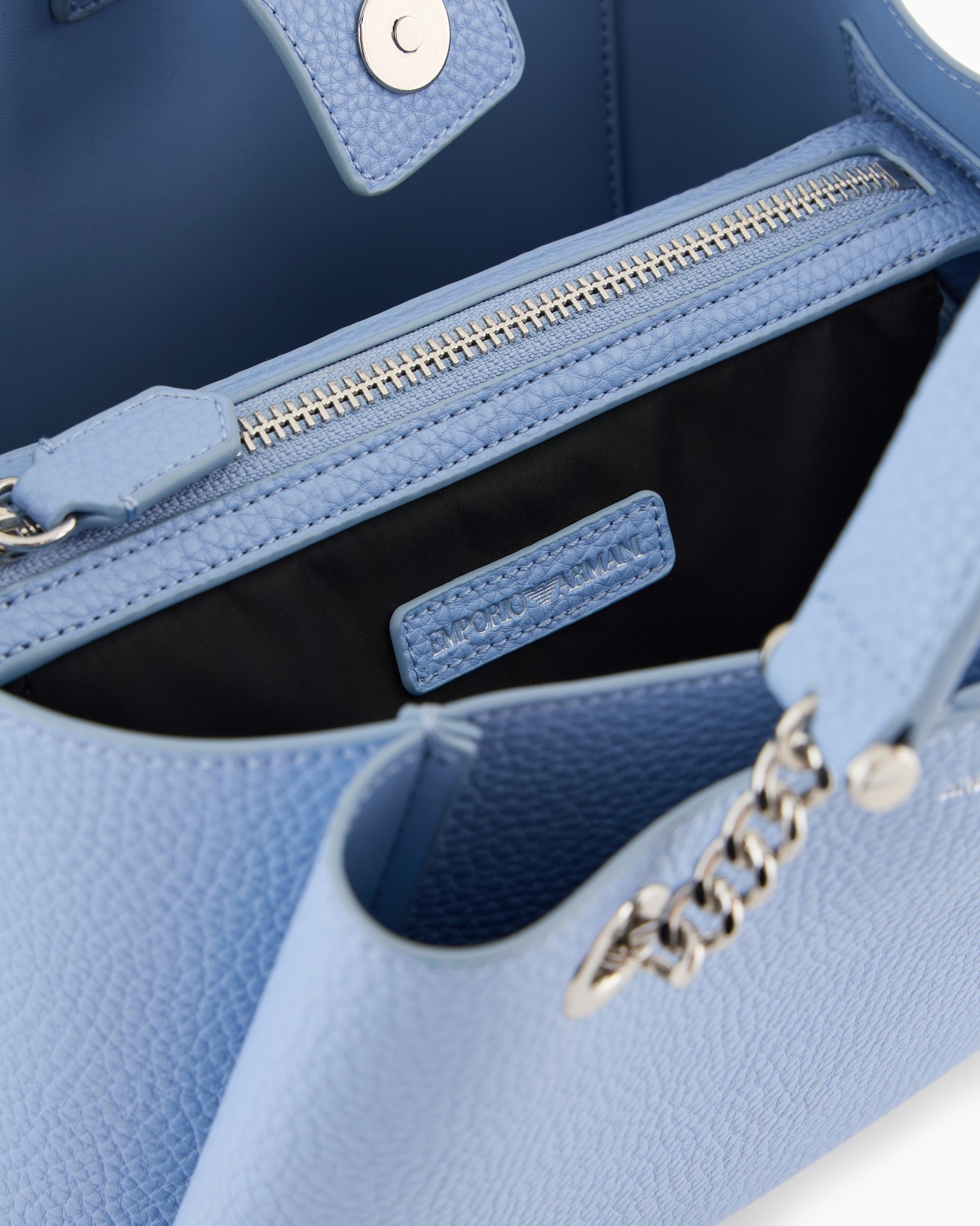 Palmellato leather-effect handbag with eagle charm Slide 3