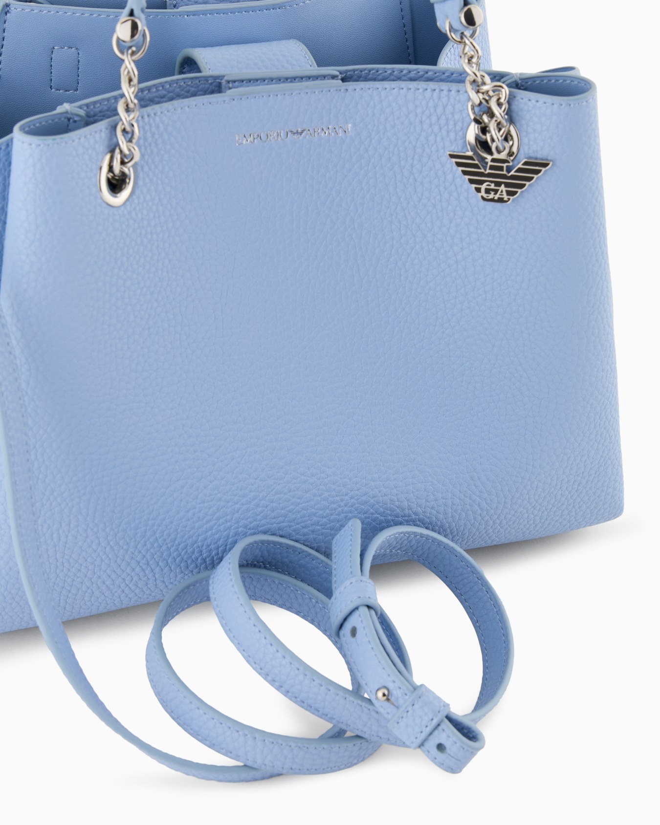 Palmellato leather-effect handbag with eagle charm Slide 4