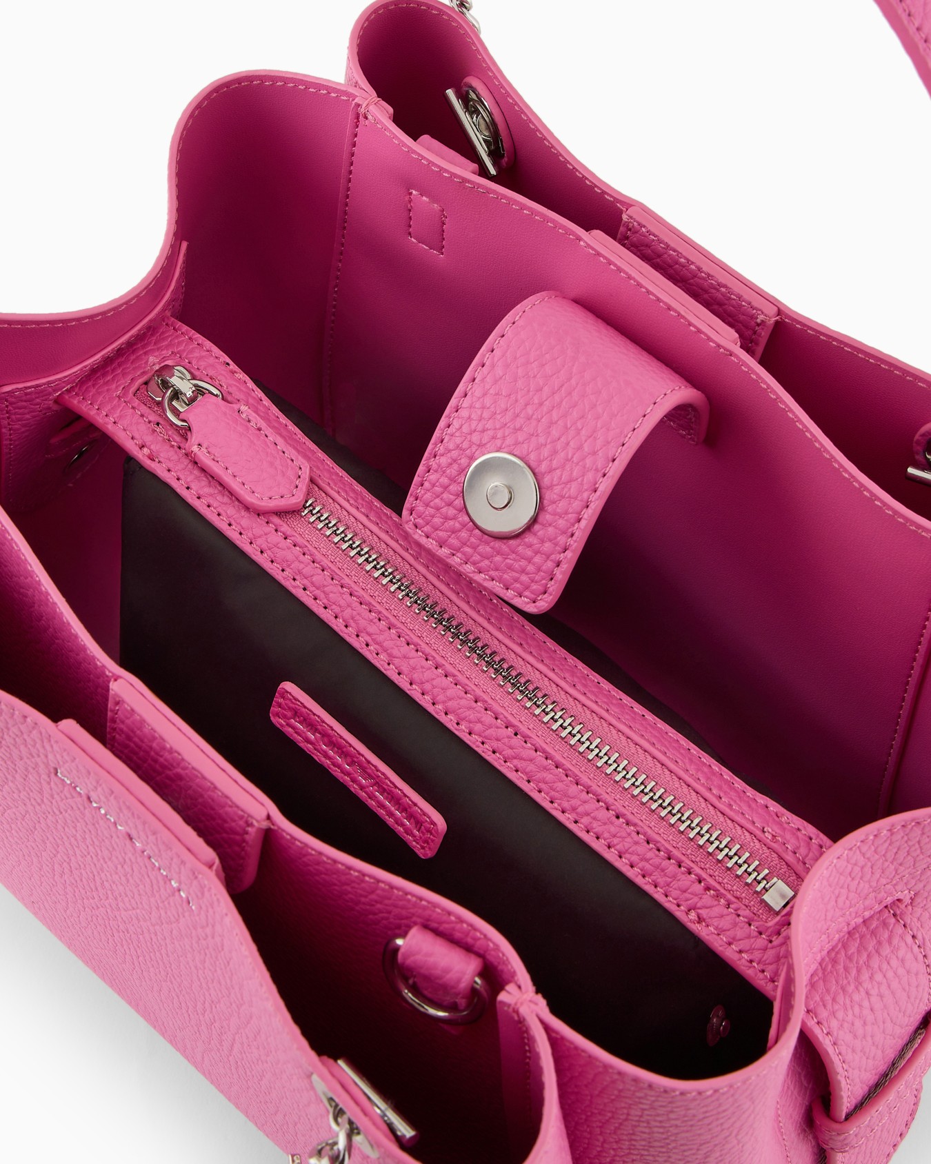 Palmellato leather-effect handbag with eagle charm Slide 3