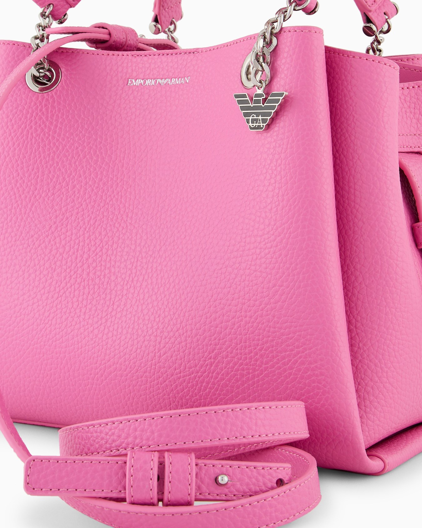 Palmellato leather-effect handbag with eagle charm Slide 4