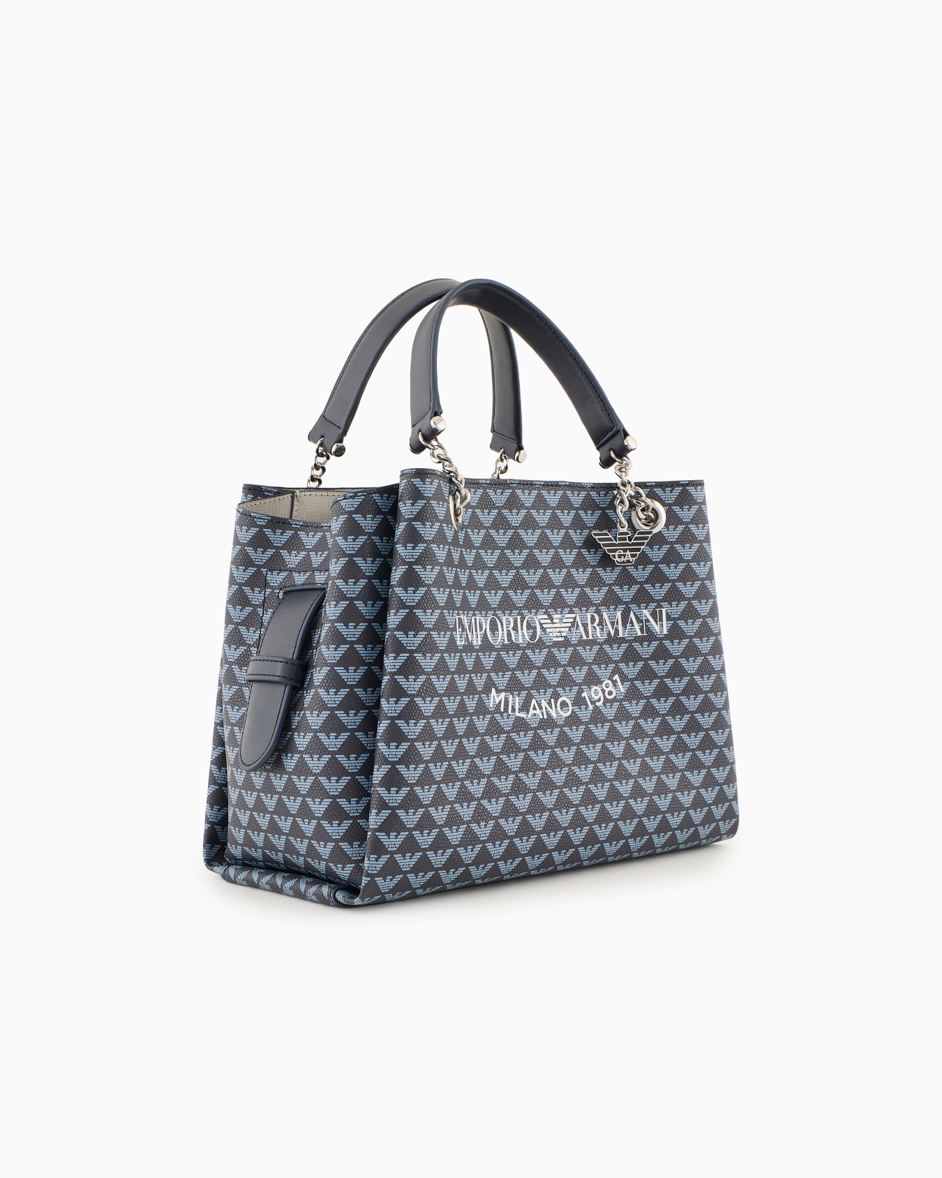 Bolso de mano con águila integral y logotipo Milano 1981 estampado Diapositiva 1