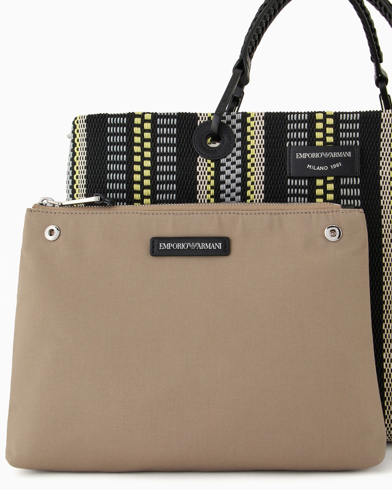 MyEA medium basketweave shopper bag Slide 5