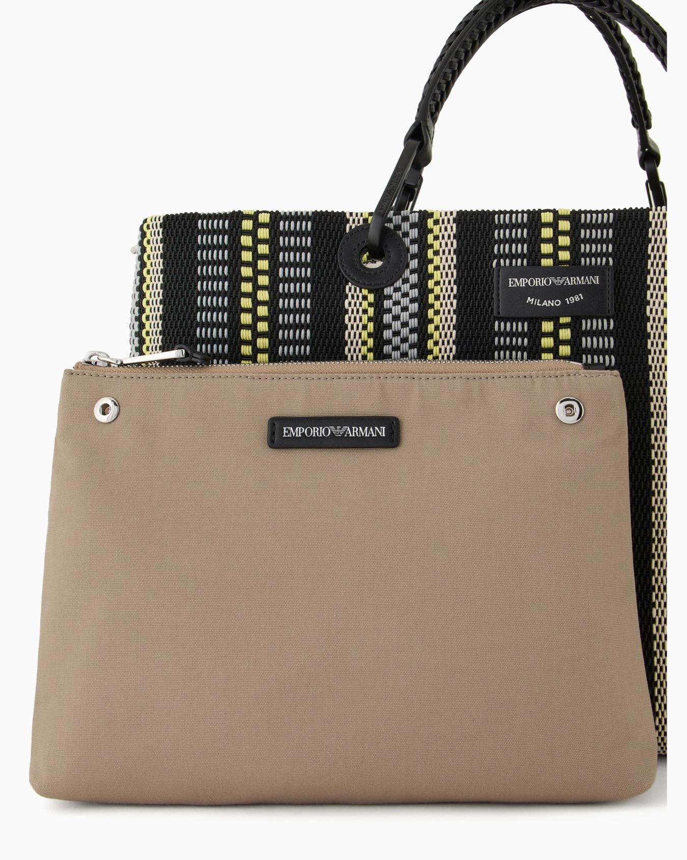 MyEA medium basketweave shopper bag Slide 5