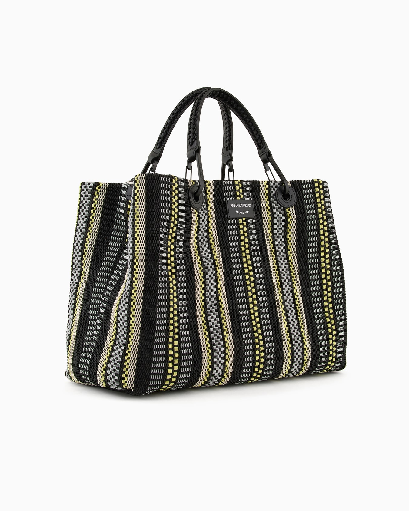 MyEA medium basketweave shopper bag Slide 1
