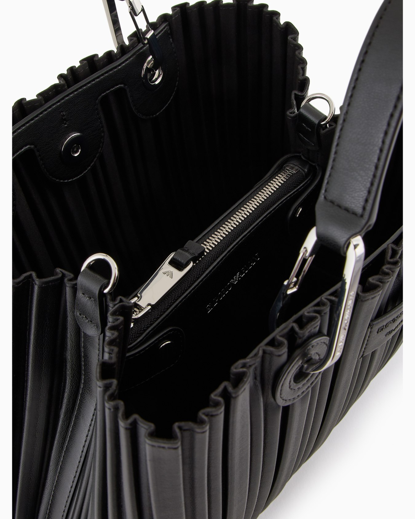 ASV MyEA small shopper bag in pleated, recycled faux nappa leather Slide 3