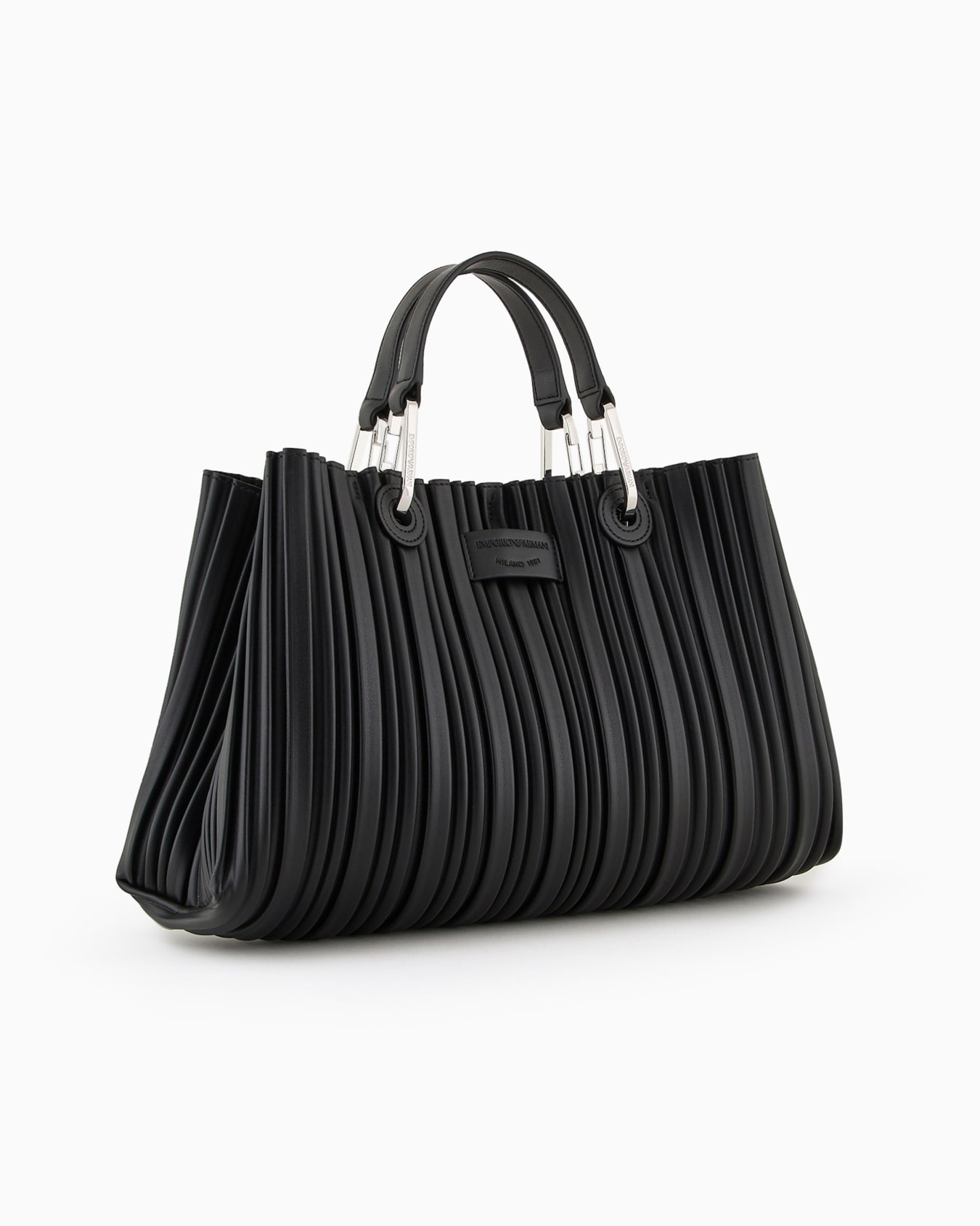 ASV MyEA small shopper bag in pleated, recycled faux nappa leather Slide 1