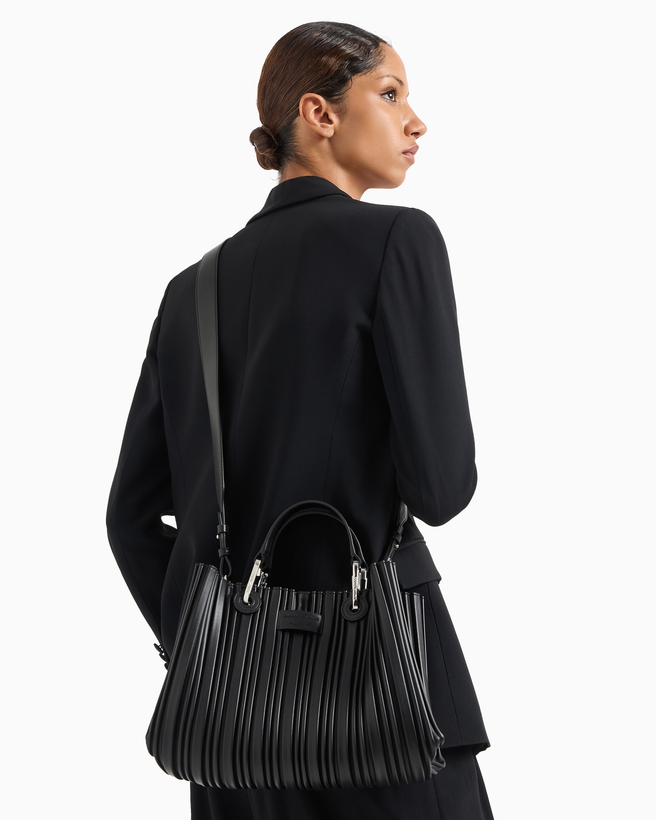 ASV MyEA small shopper bag in pleated, recycled faux nappa leather Slide 7