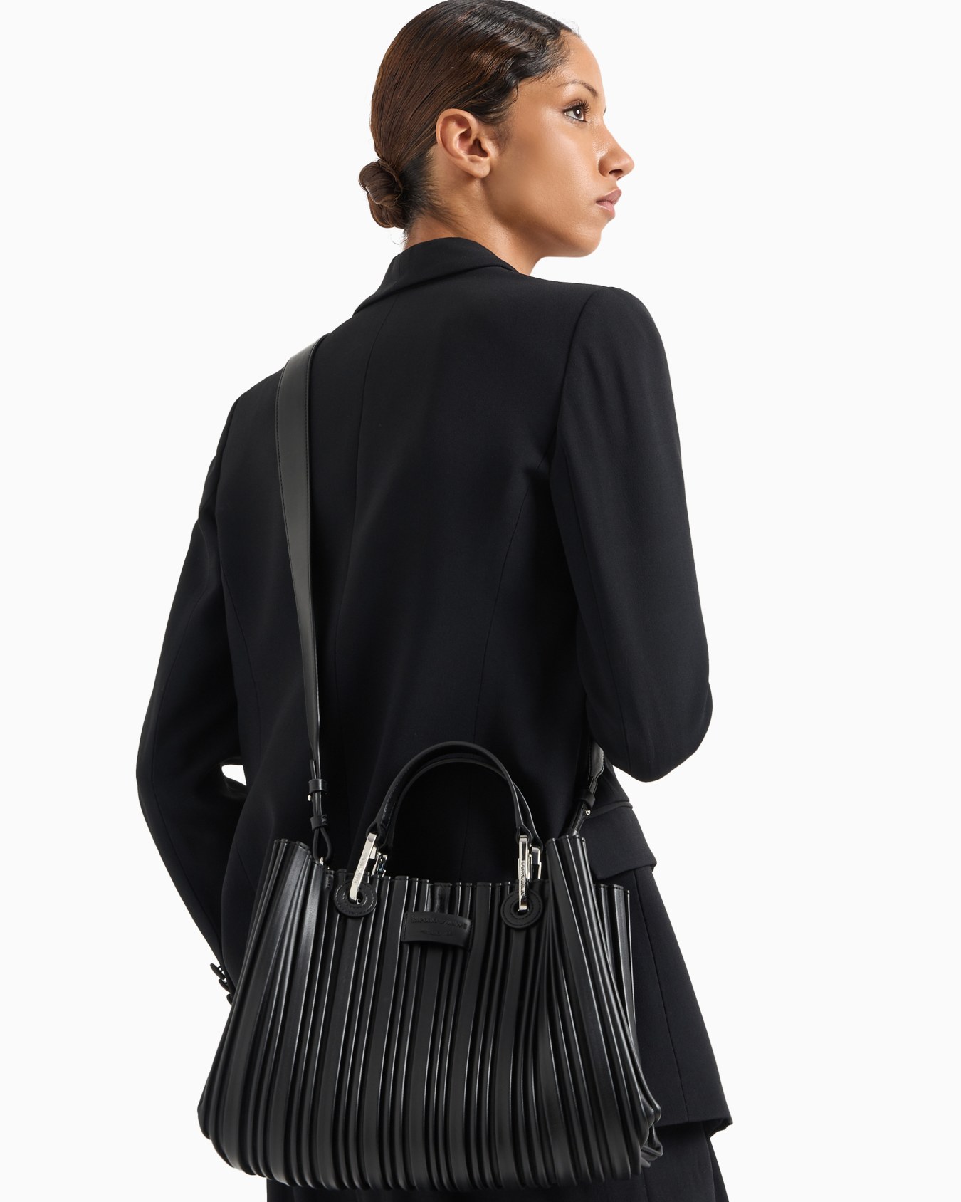 ASV MyEA small shopper bag in pleated, recycled faux nappa leather Slide 7