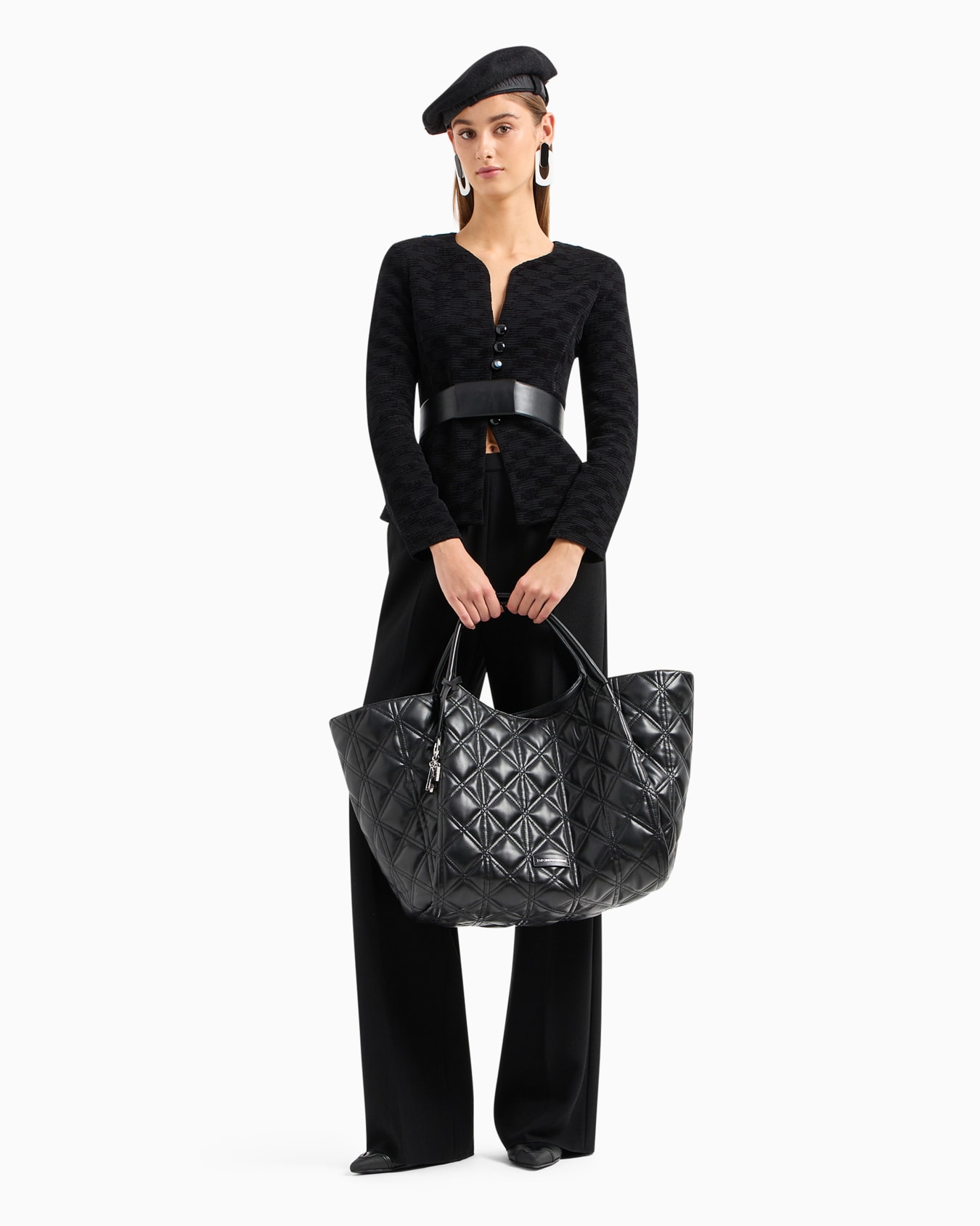 Grand sac cabas effet nappa matelassé Diapositive 6
