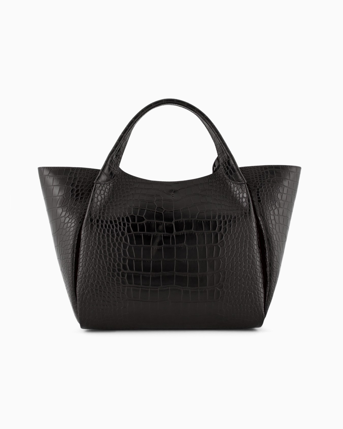 Shopper bag with mock-croc finish and logo charm Slide 2
