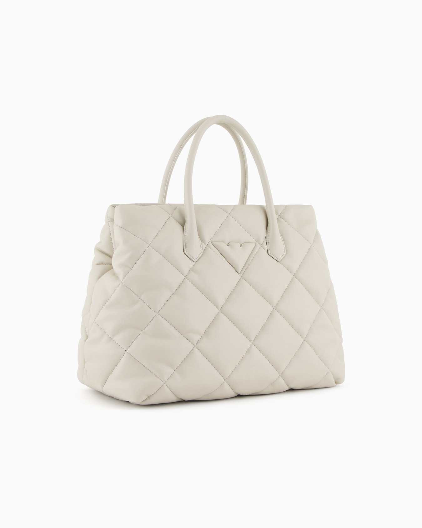 Quilted nappa leather-effect large handbag Slide 1