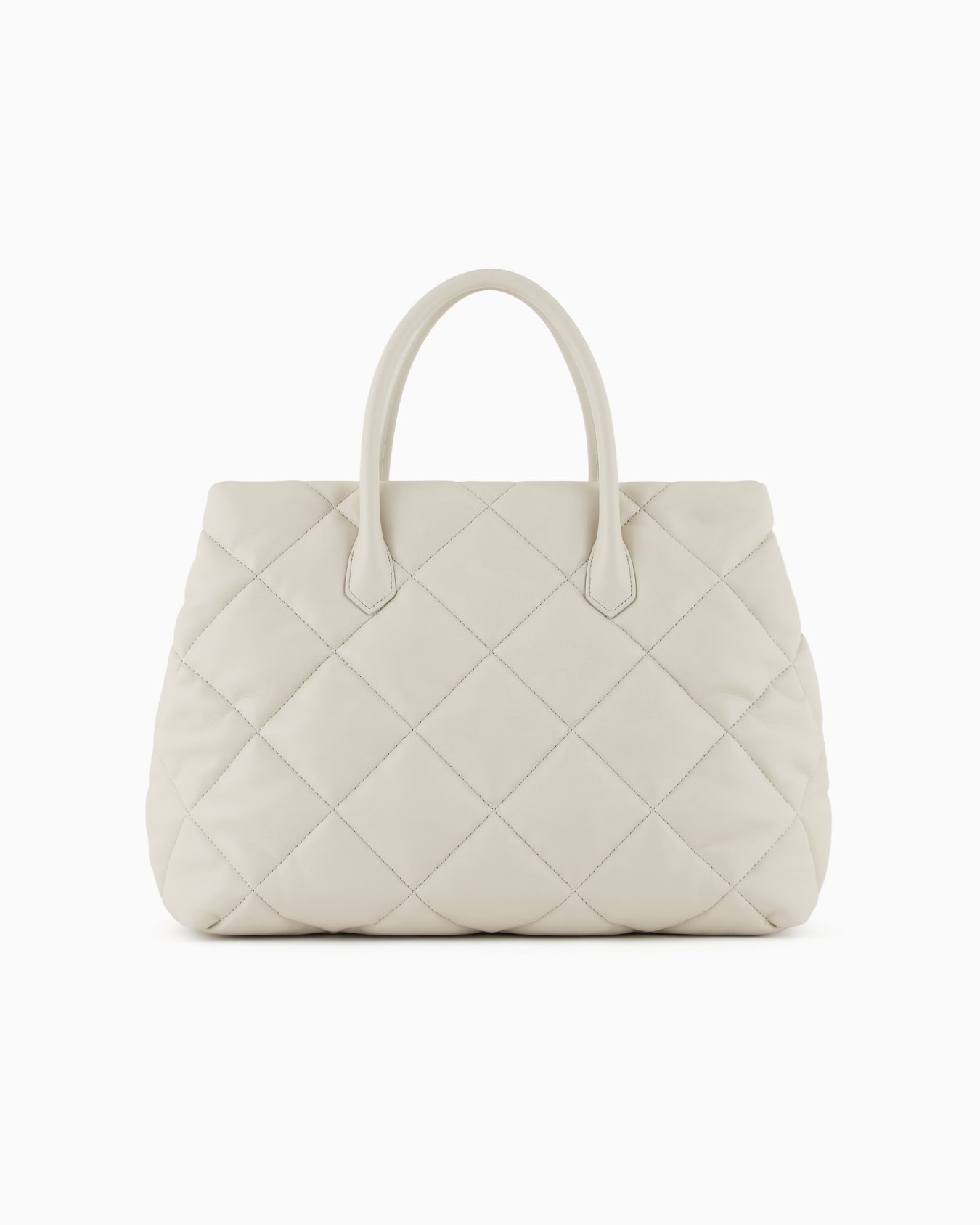Quilted nappa leather-effect large handbag Slide 2