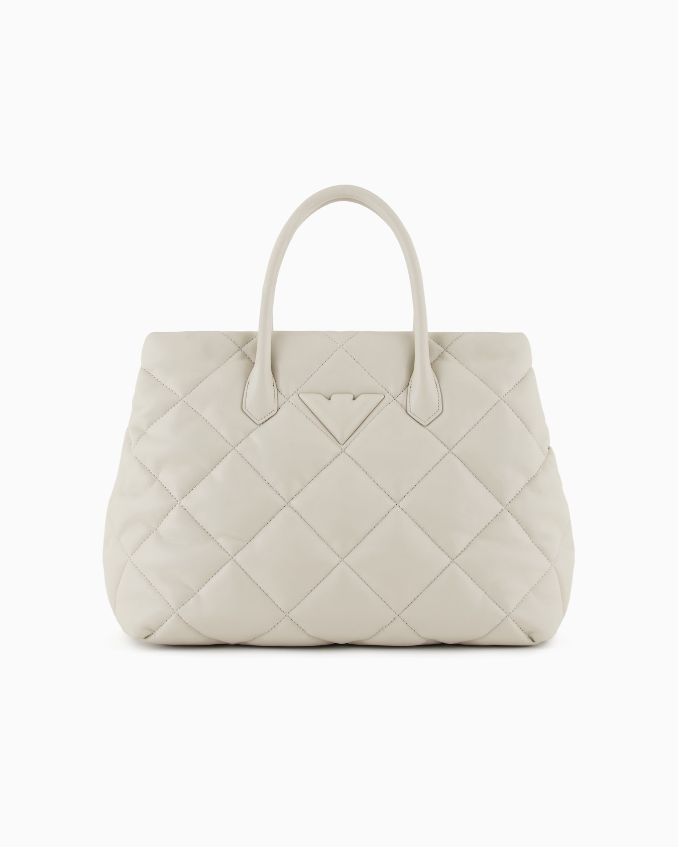 Quilted nappa leather-effect large handbag Slide 0
