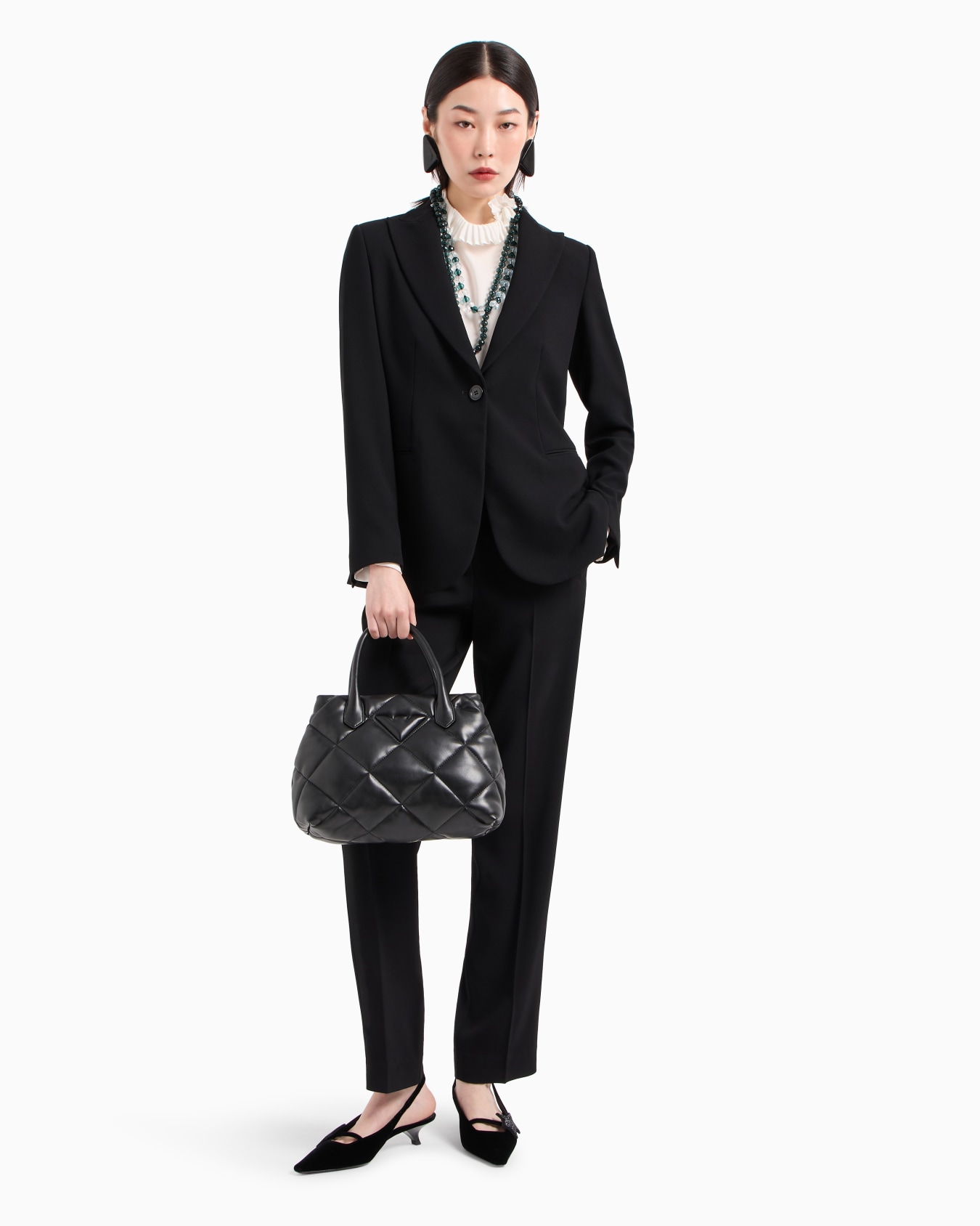 Quilted nappa leather-effect medium handbag Slide 5