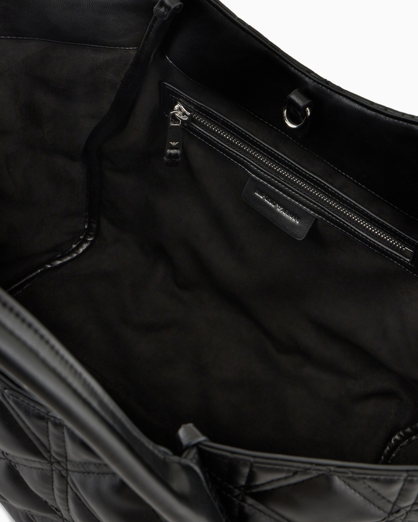 Quilted nappa leather-effect shopper bag Slide 3