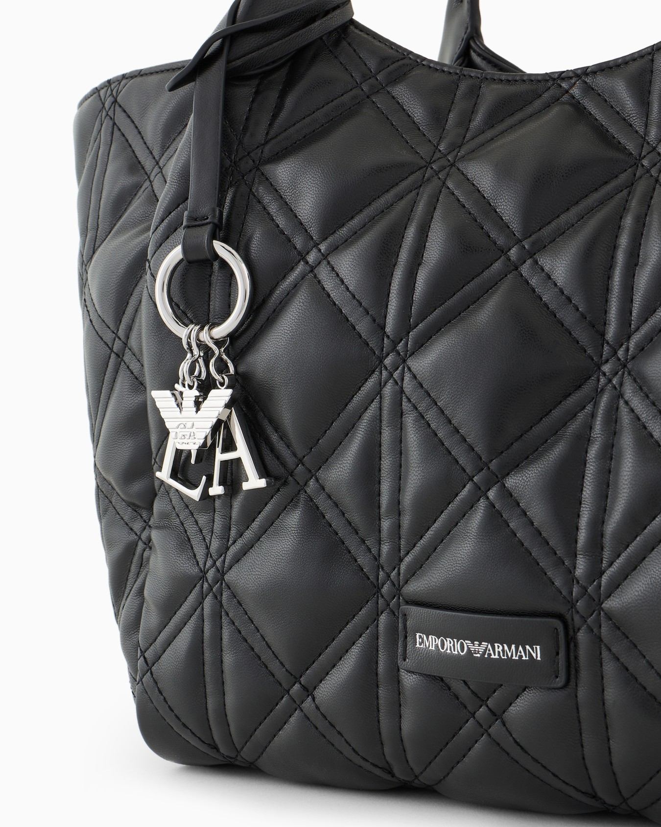 Quilted nappa leather-effect shopper bag Slide 4