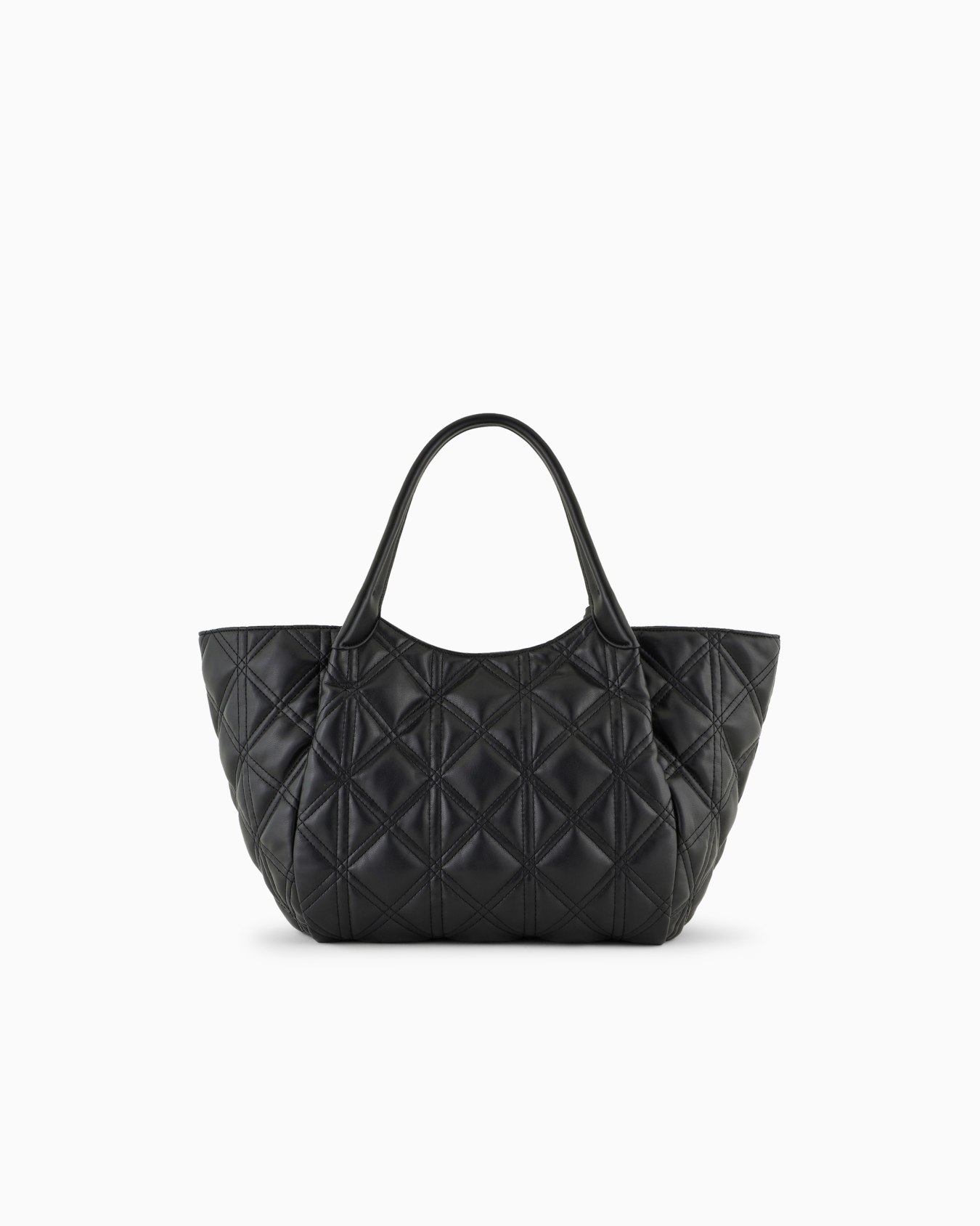 Quilted nappa leather-effect shopper bag Slide 2