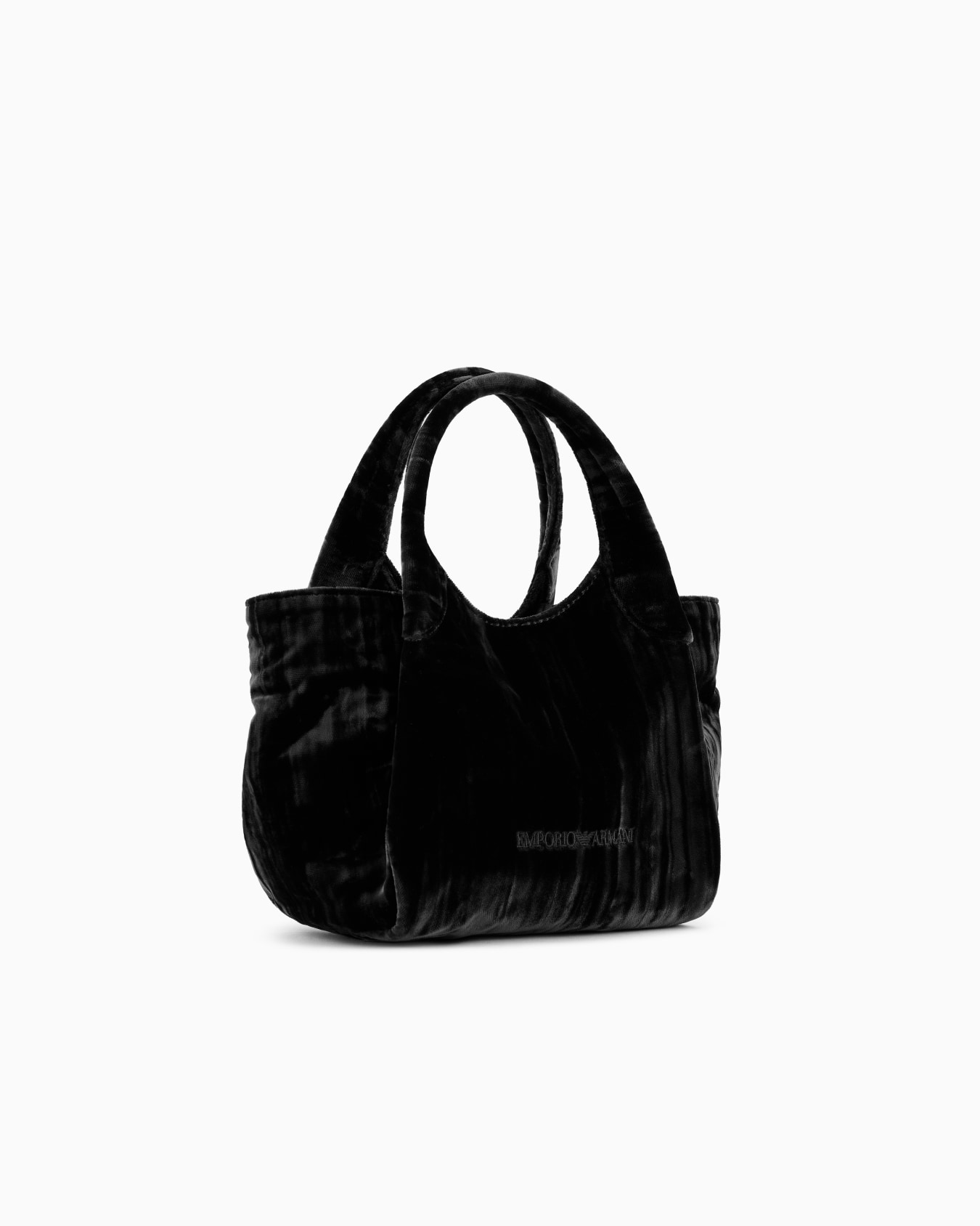 Handbag in textured velvet with chain strap Slide 1