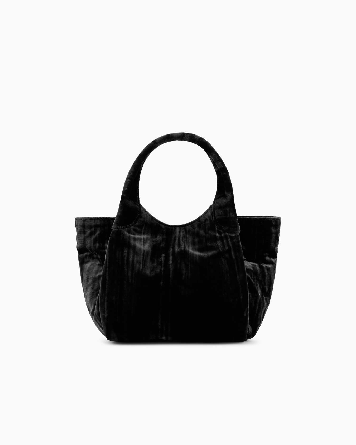 Handbag in textured velvet with chain strap Slide 2