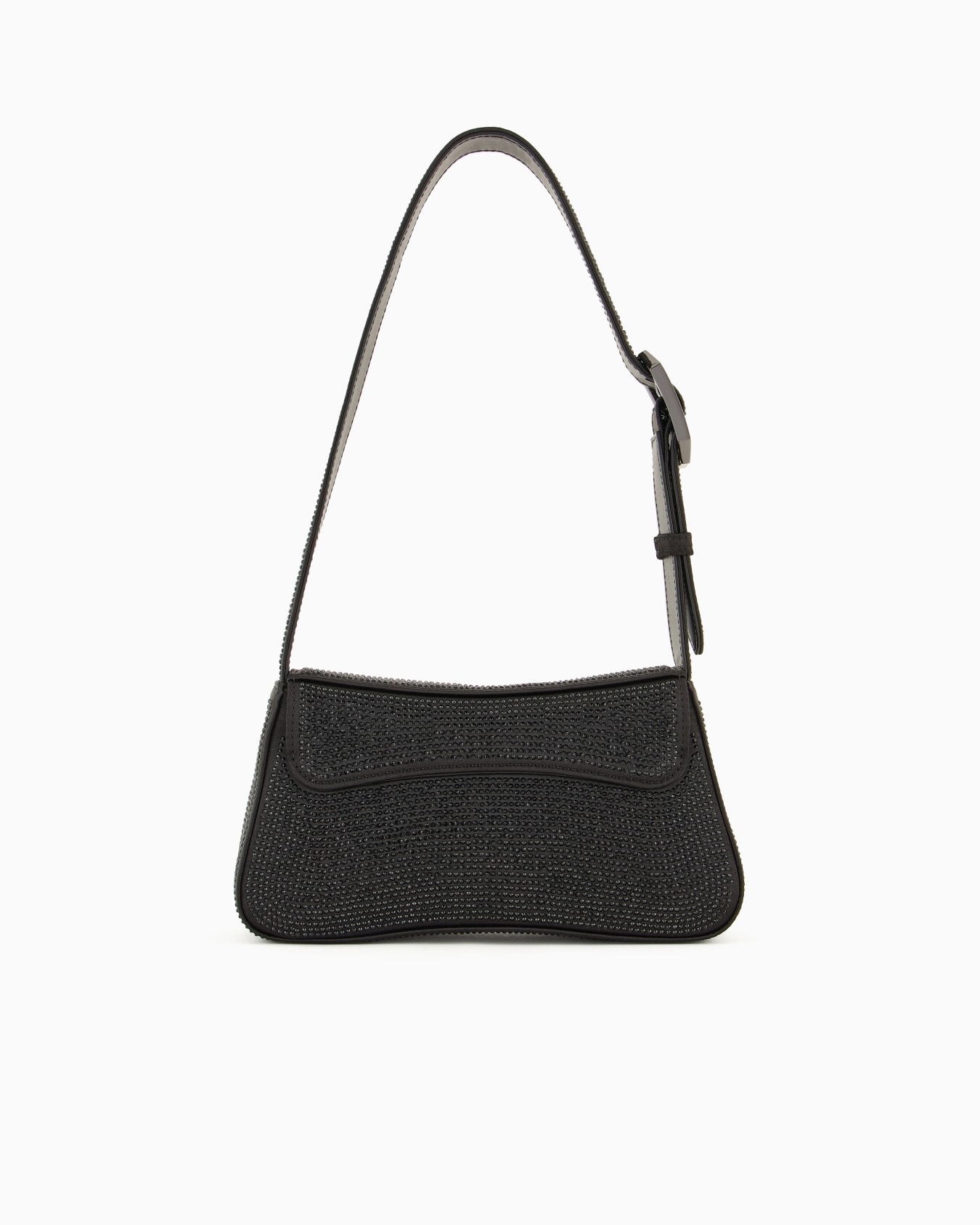Satin shoulder bag with rhinestones Slide 2