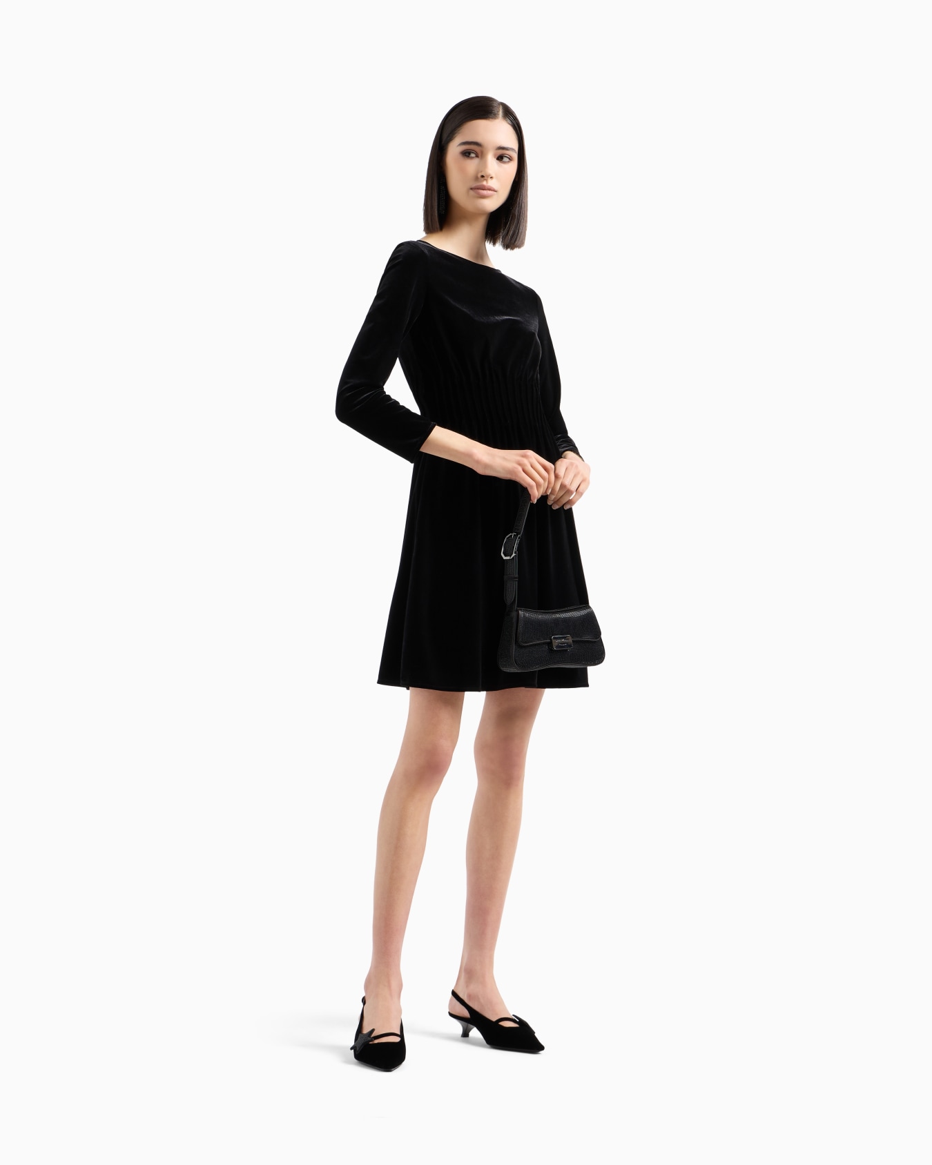 Satin shoulder bag with rhinestones Slide 5