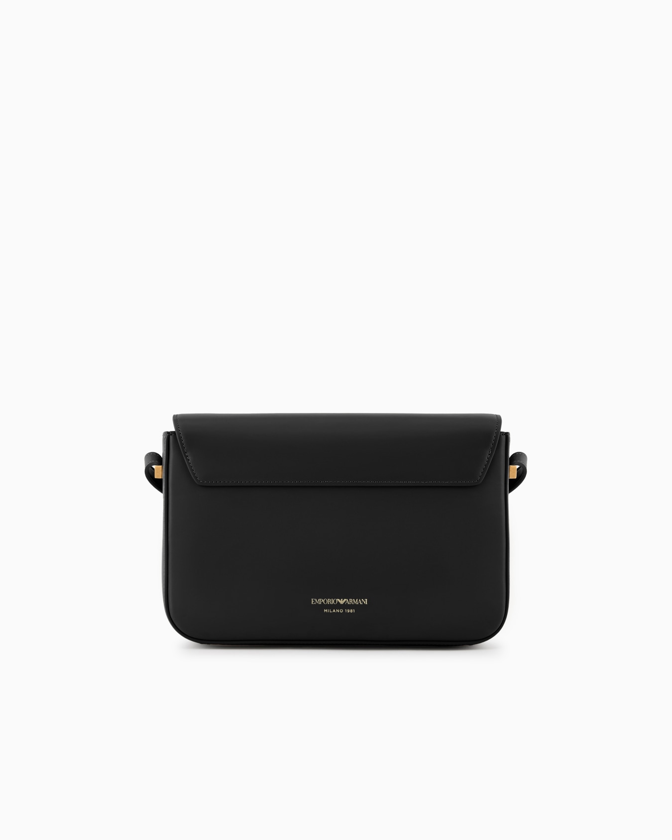 Sac porté épaule en cuir lisse avec logo aigle en métal Diapositive 2