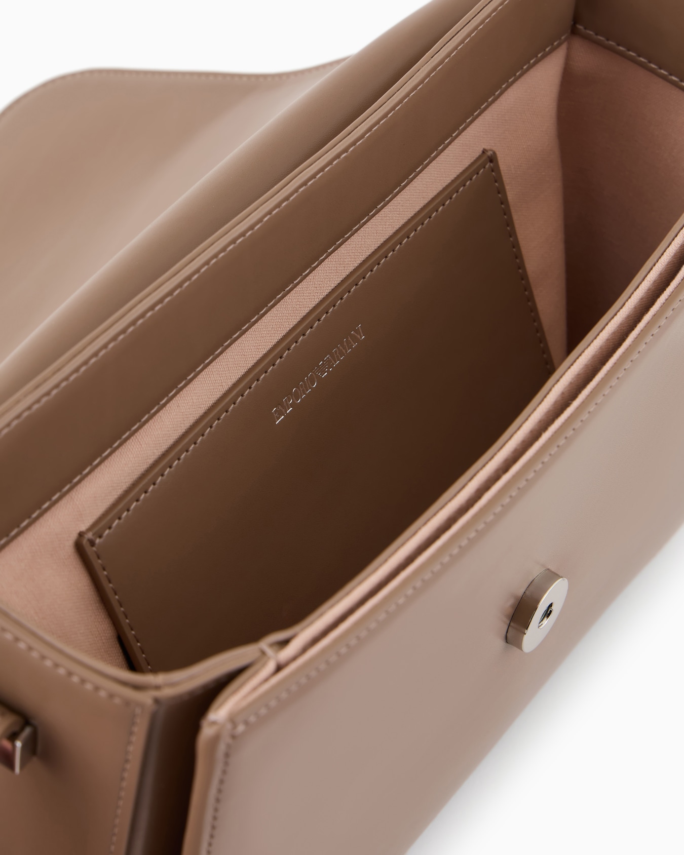 Smooth leather shoulder bag with metal eagle logo Slide 3