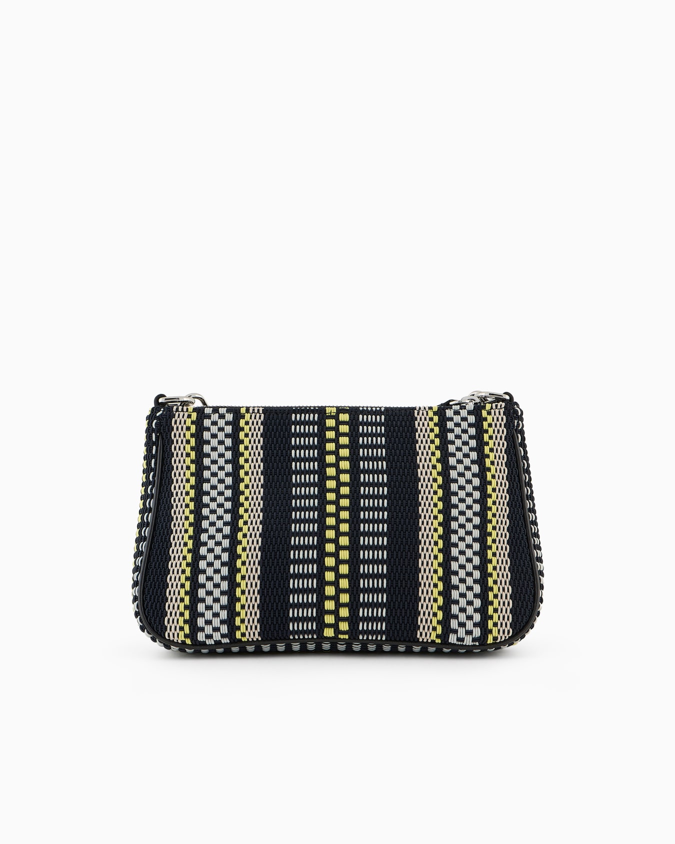 Double mini shoulder bag in basketweave Slide 2
