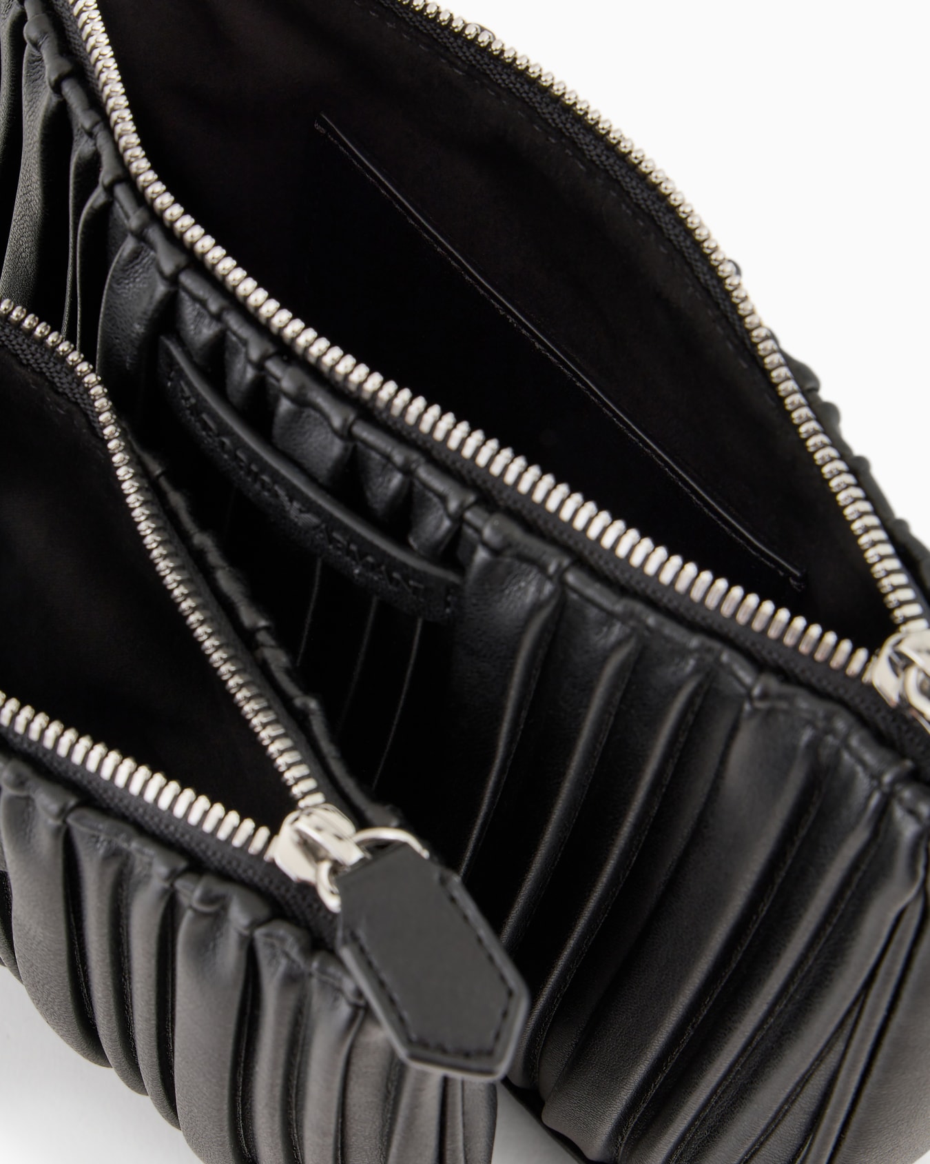 ASV double mini shoulder bag in pleated, recycled faux nappa leather Slide 3
