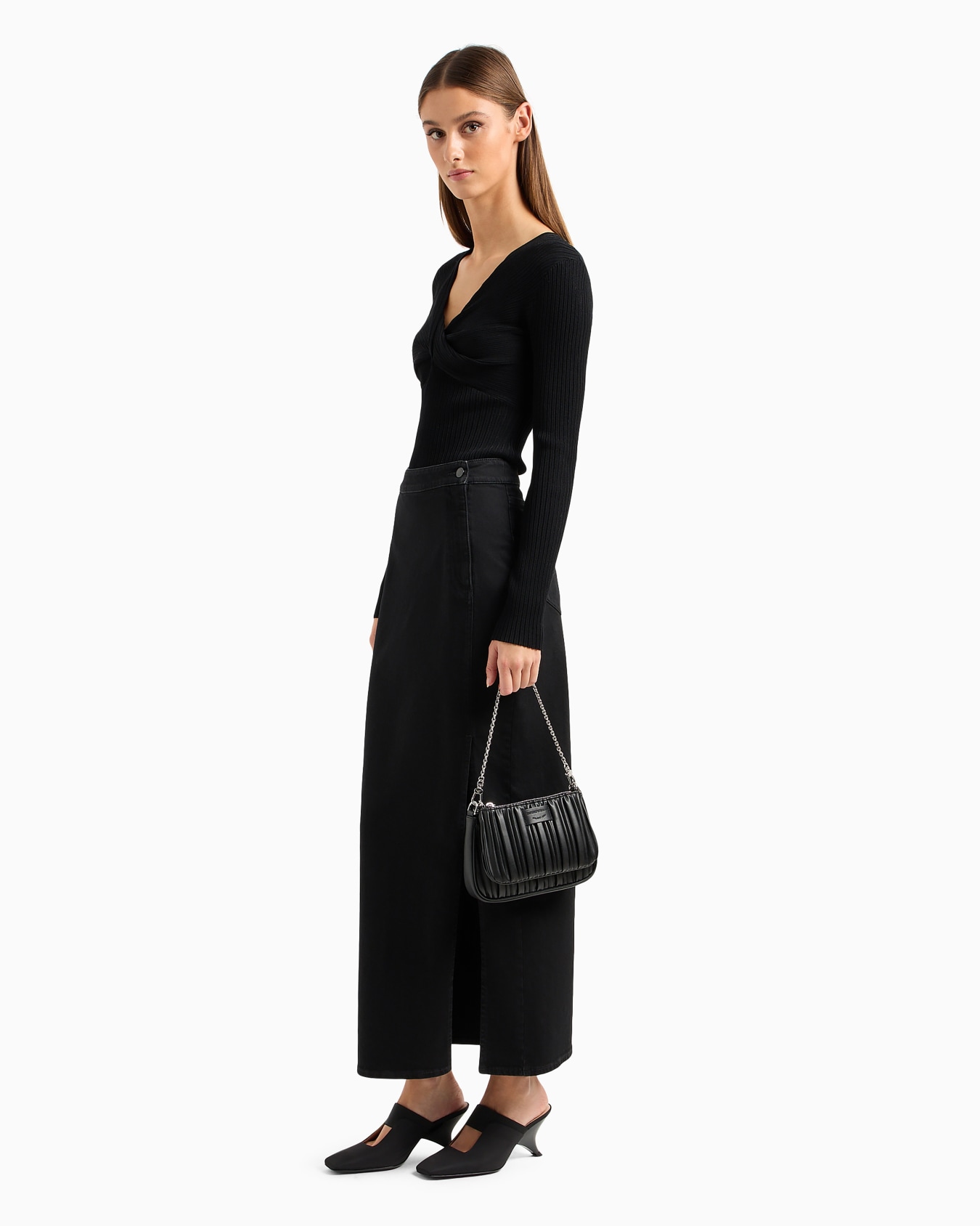 ASV double mini shoulder bag in pleated, recycled faux nappa leather Slide 5
