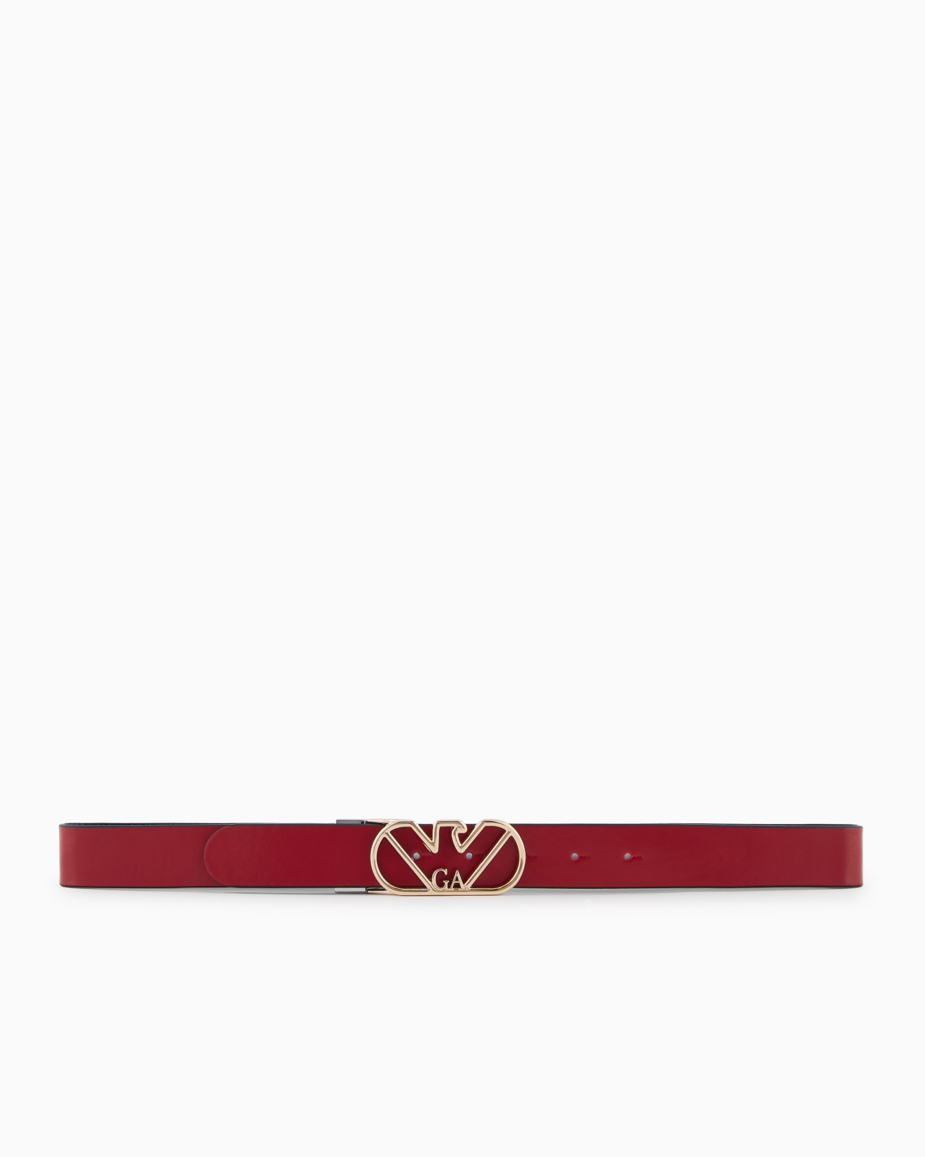 Reversible belt in deer-print leather with eagle buckle Slide 2