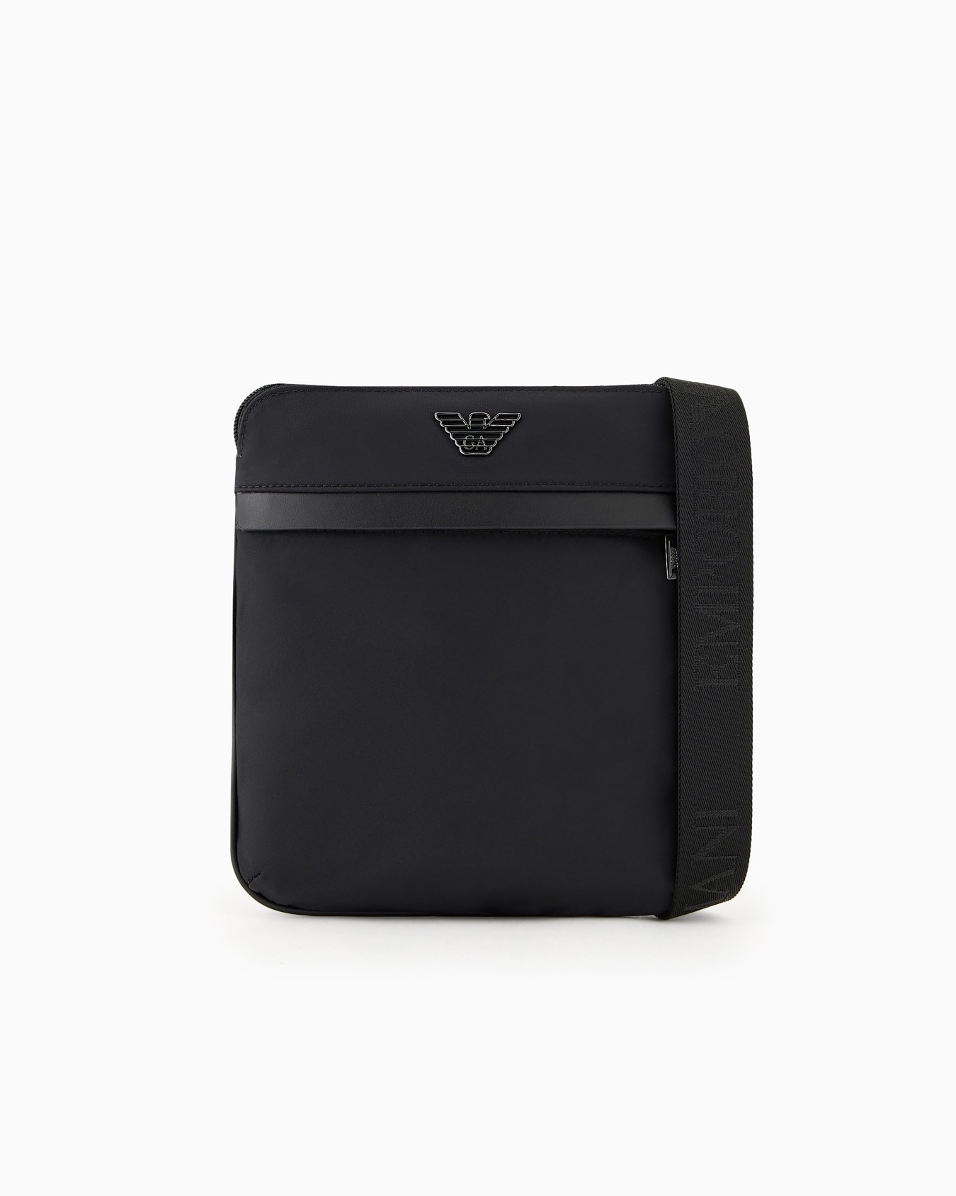 Bandoulière plate Armani Sustainability Values en nylon recyclé Diapositive 0